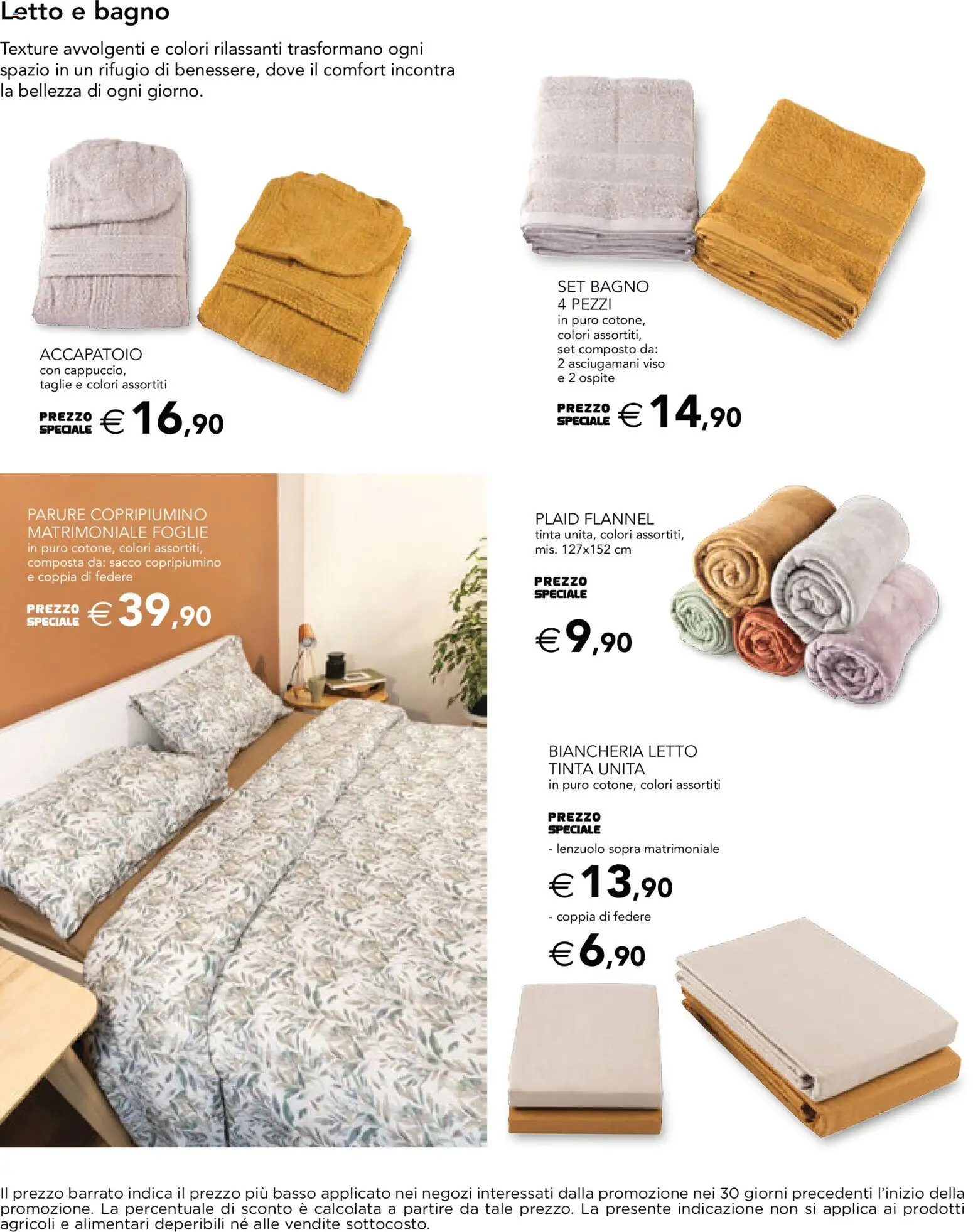 Volantino Esselunga S del 08/10/2026 | Pagina: 12 | Prodotti: Plaid, Letto, Bagno, Asciugamani