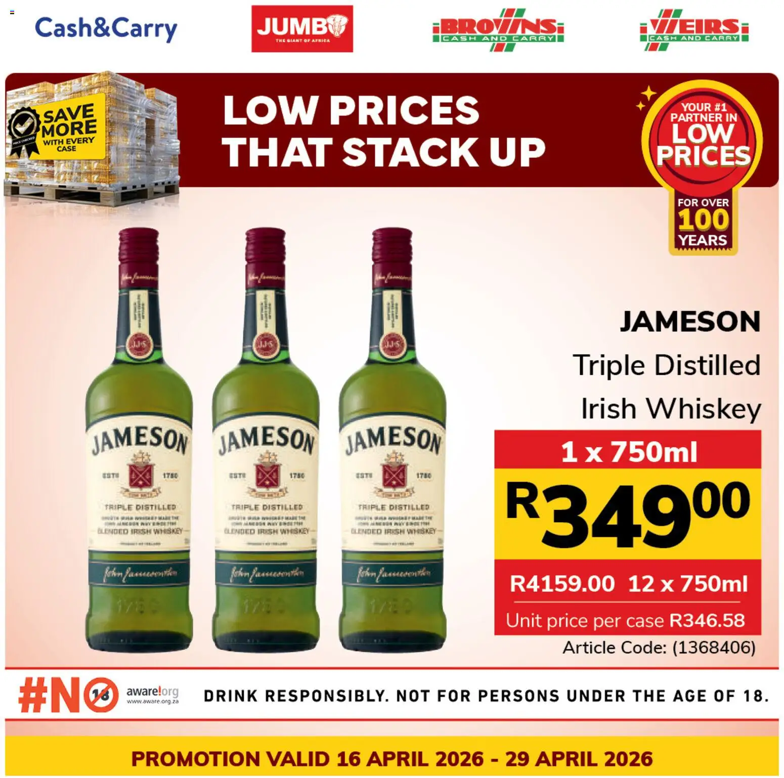 New Jumbo catalogue – valid from 16.04.2026 | Page: 1 | Products: Case, Whiskey