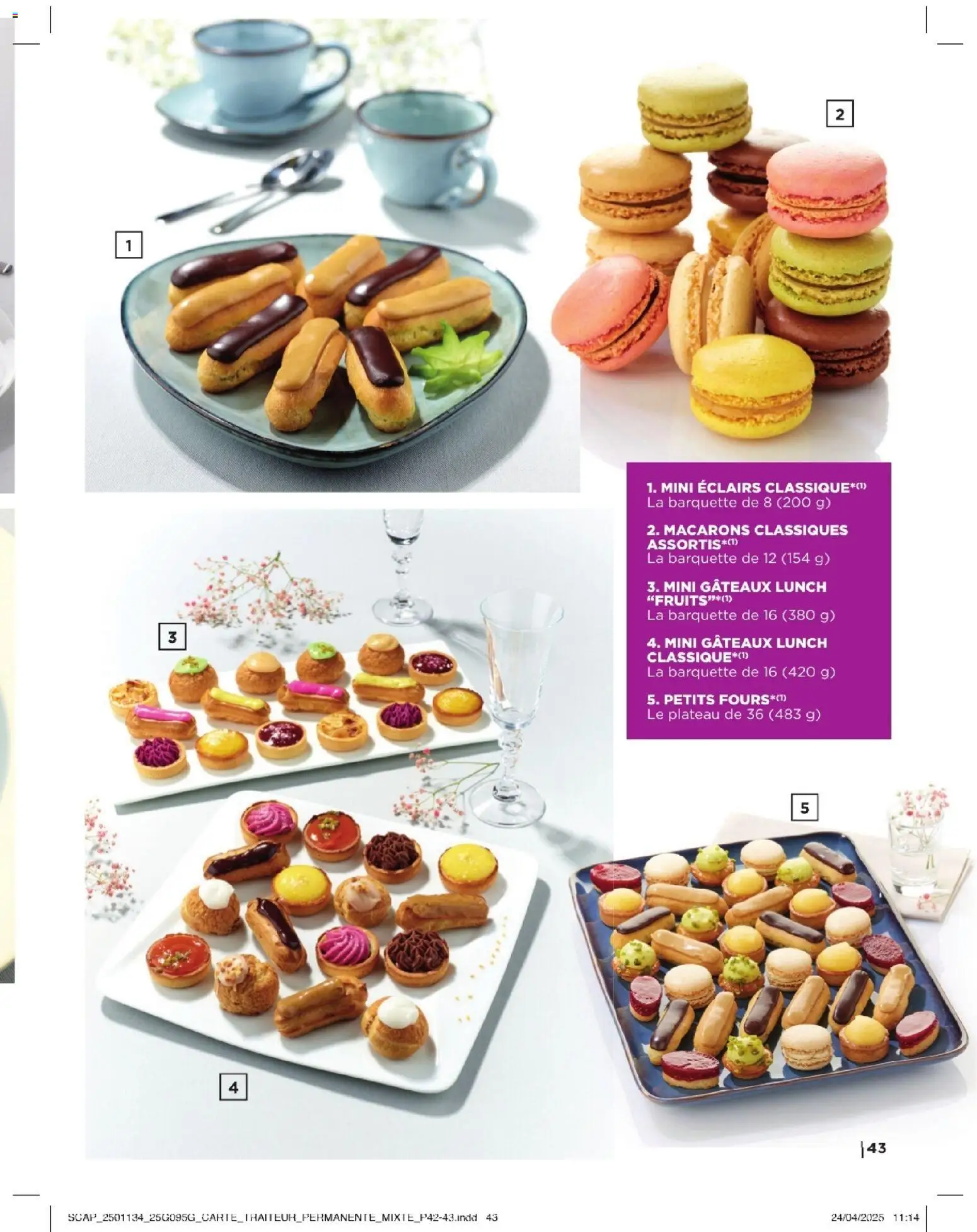 {H1} | Page: 43 | Produits: Plateau, Macarons