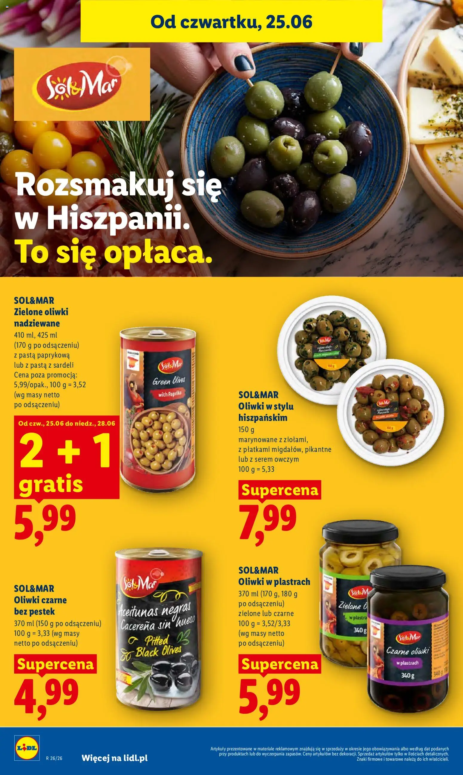 Lidl gazetka od 25.06.2026 | Strona: 62 | Produkty: Oliwki czarne