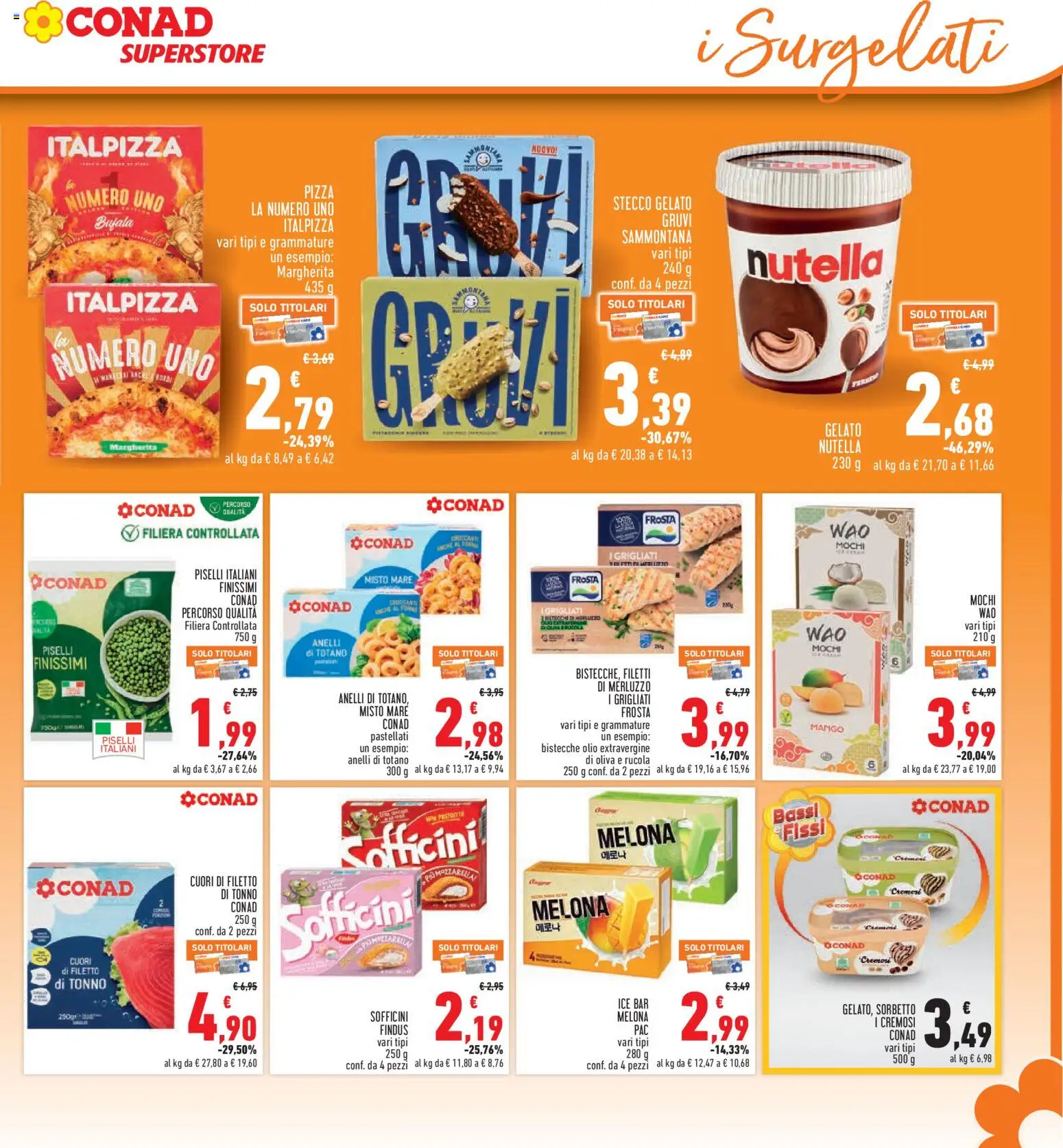 Volantino Conad del 18.06.2026 | Pagina: 15 | Prodotti: Gelato, Sorbetto, Nutella, Piselli
