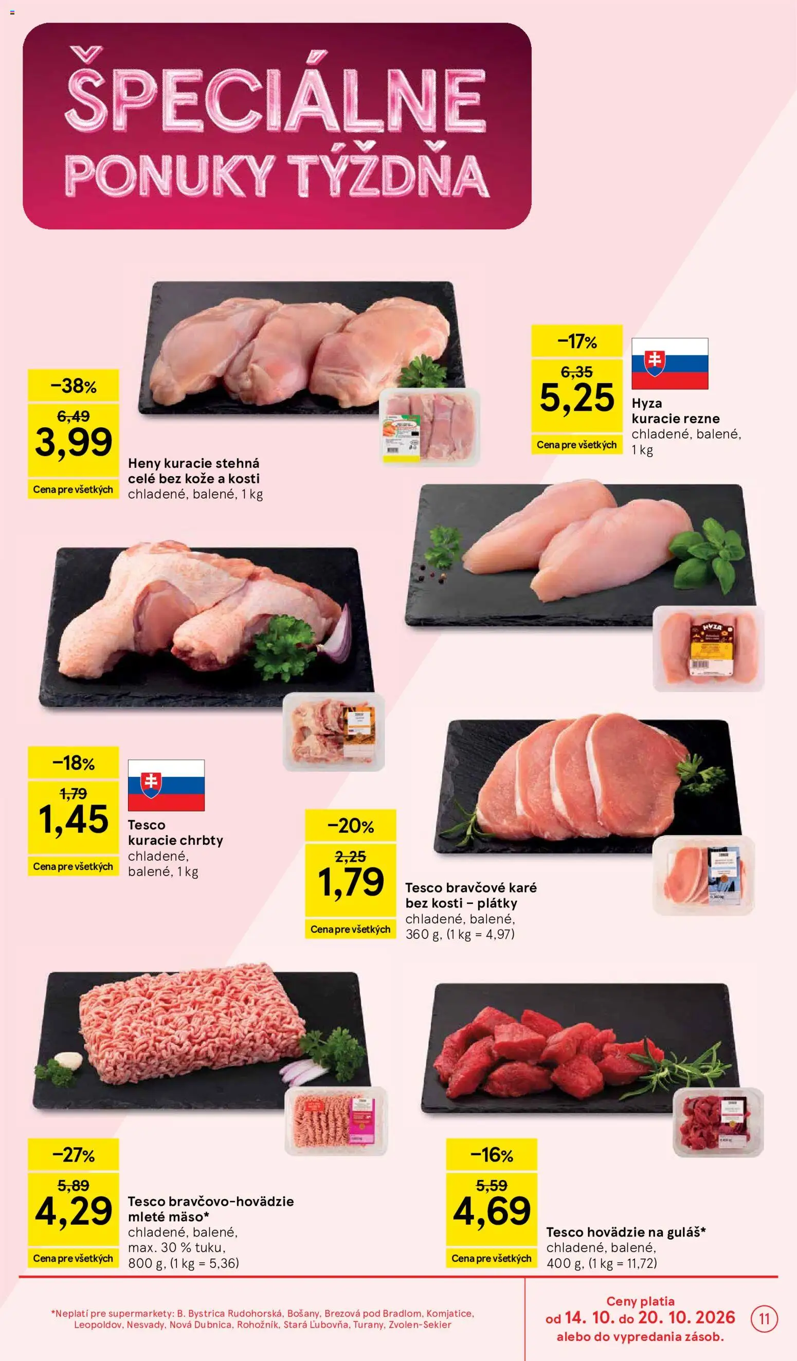Nové Tesco akcie – leták je platný od 14.10.2026 | Strana: 11