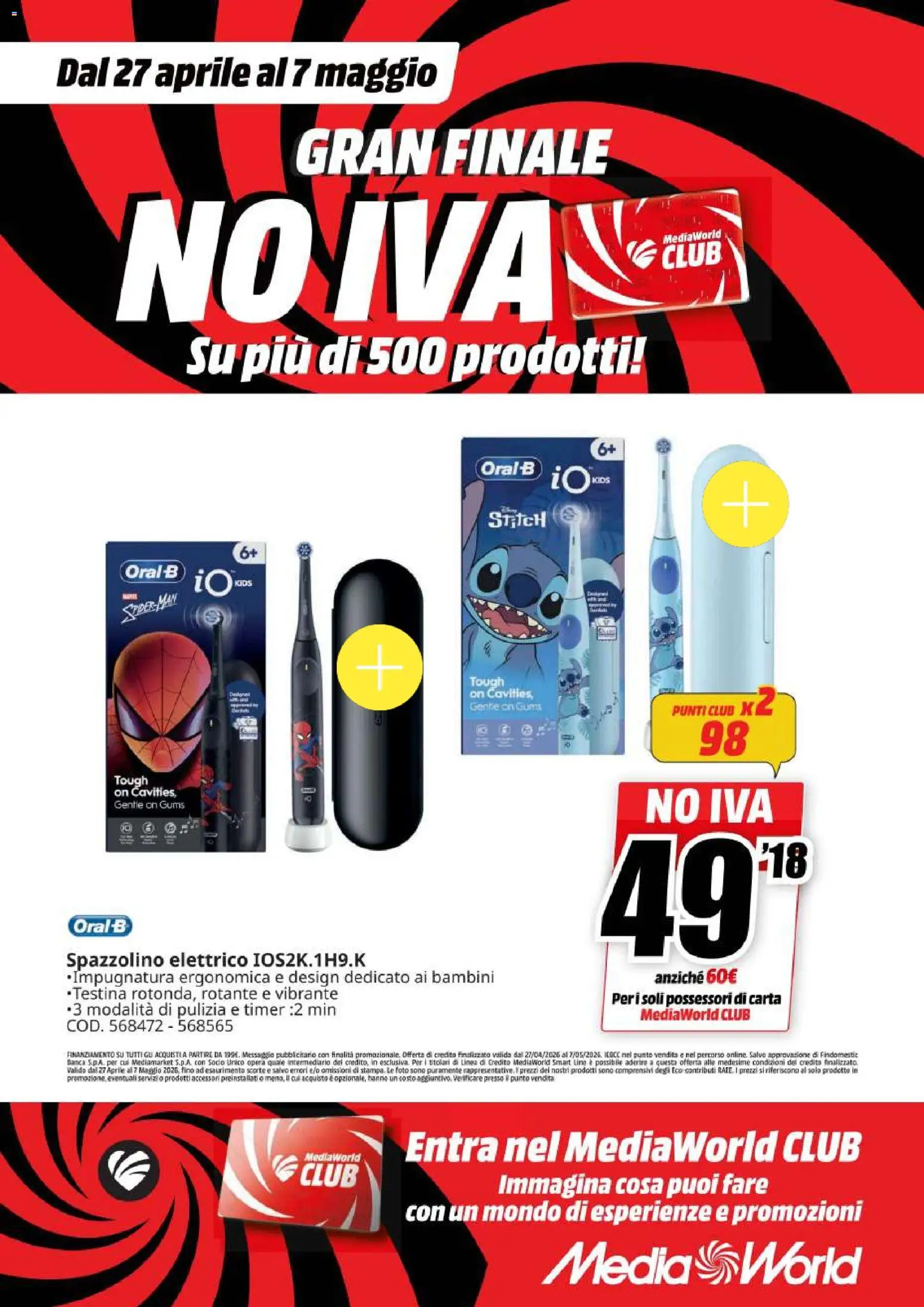 Volantino Media World del 27.04.2026 | Pagina: 30 | Prodotti: Spazzolino, Spazzolino elettrico