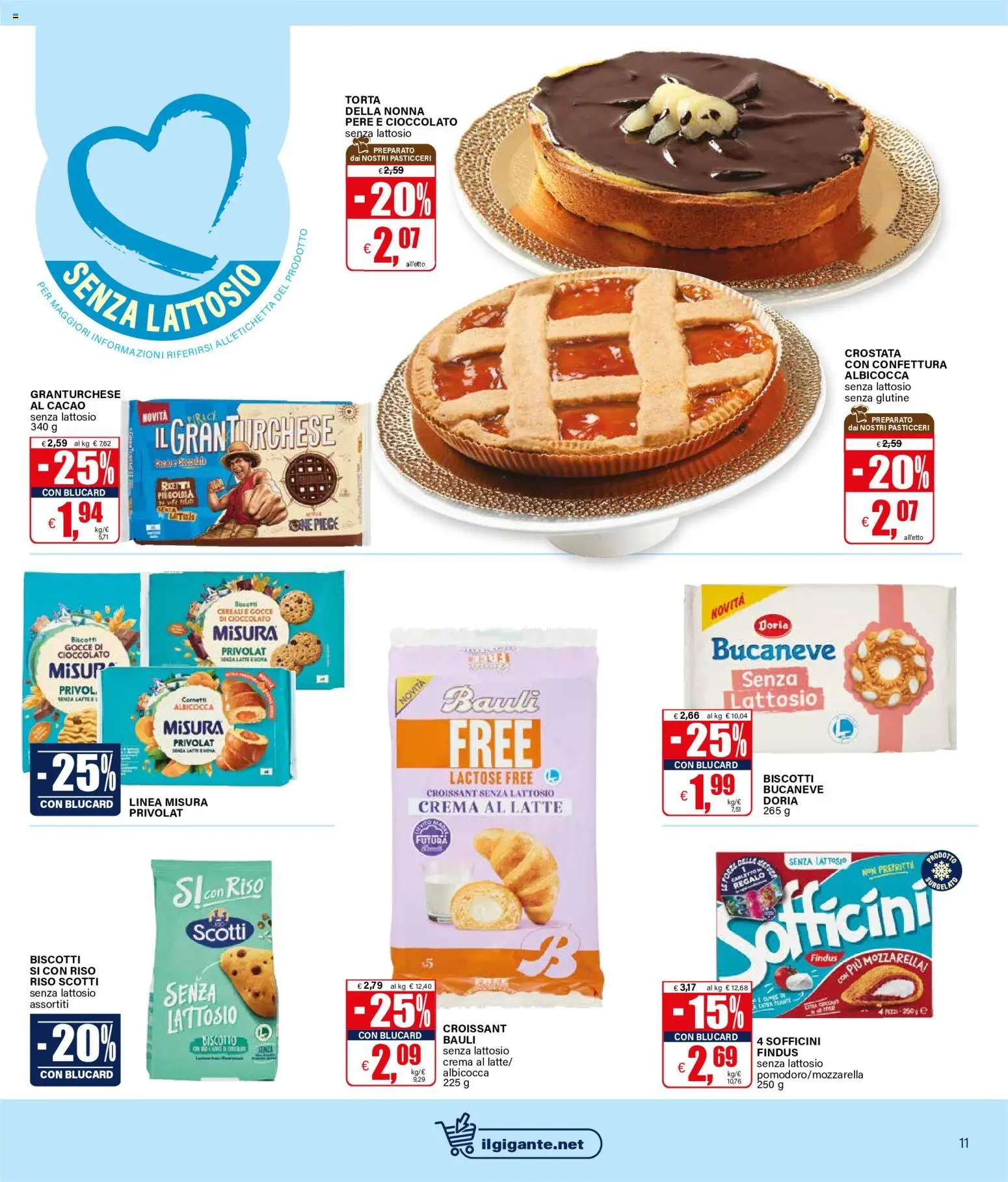 Volantino Il Gigante del 22/10/2026 | Pagina: 11 | Prodotti: Riso, Mozzarella, Latte, Torta