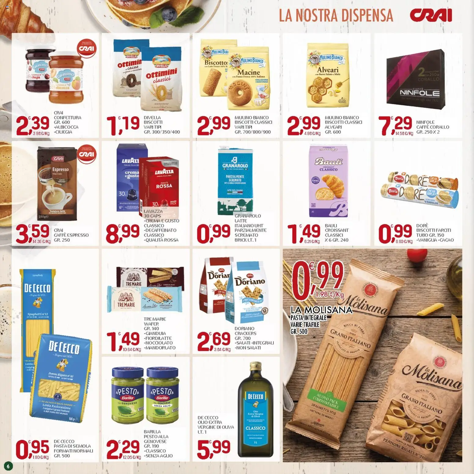 Volantino CRAI del 06/08/2026 | Pagina: 6 | Prodotti: Panna, Biscotti, Tubo, Cacao