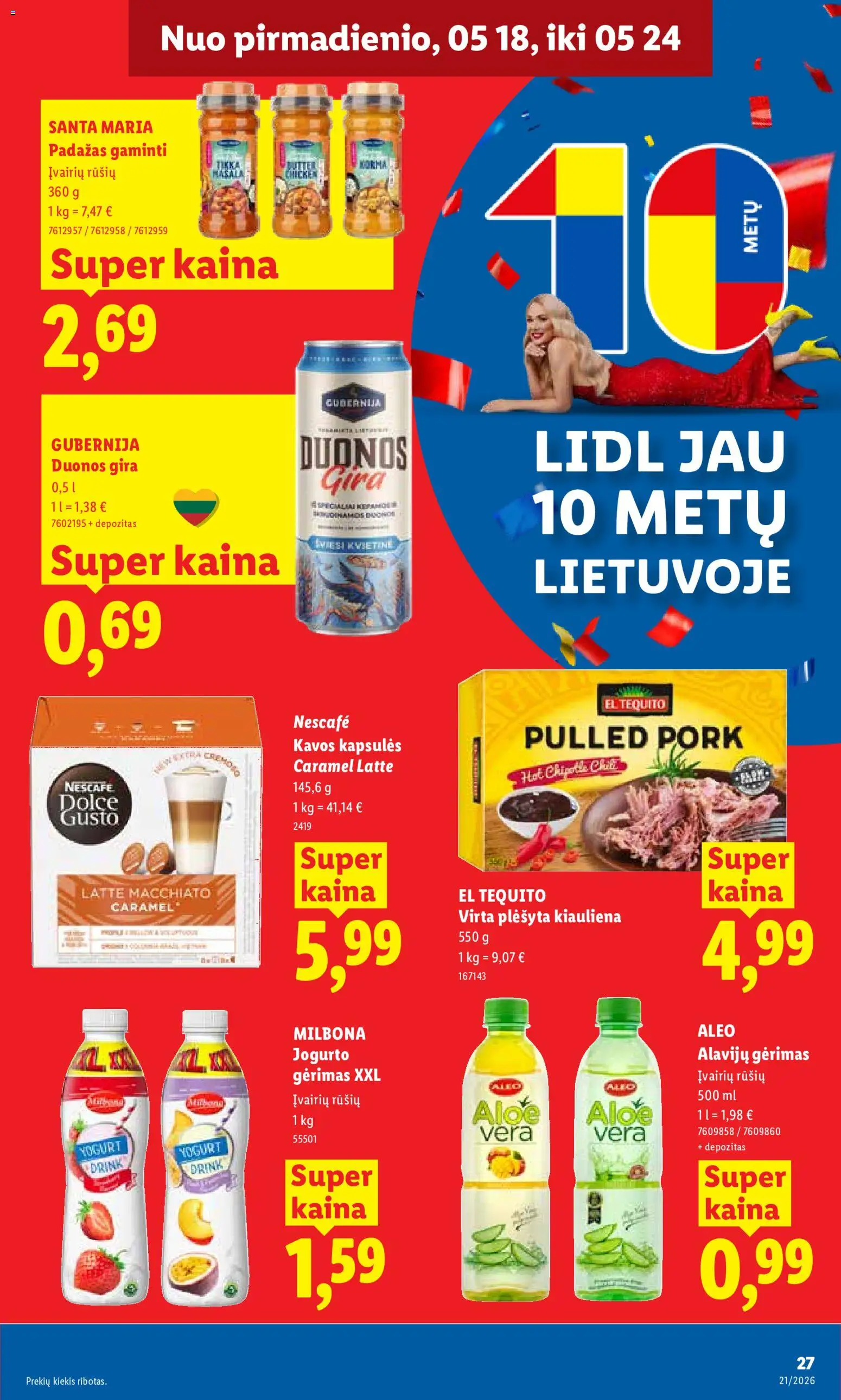 LIDL akcijos nuo 18.05.2026 | Puslapis: 23 | Prekių: Kiauliena, Padažas