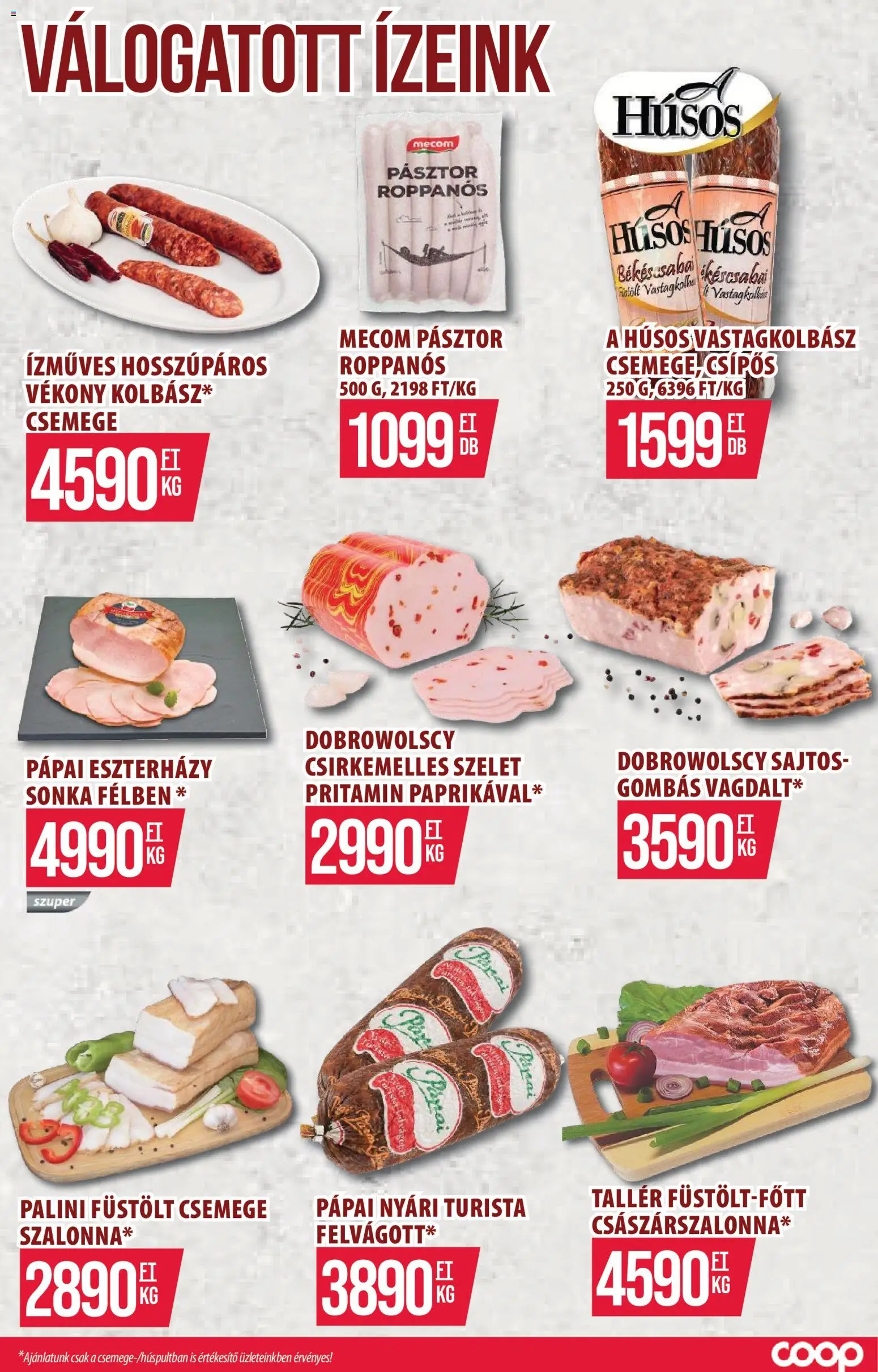 COOP Szolnok akciós ujság - amely érvényes a következő dátumtól: 2026.10.08. | Oldal: 11 | Termékek: Szelet, Sonka, Vastagkolbász, Csemege