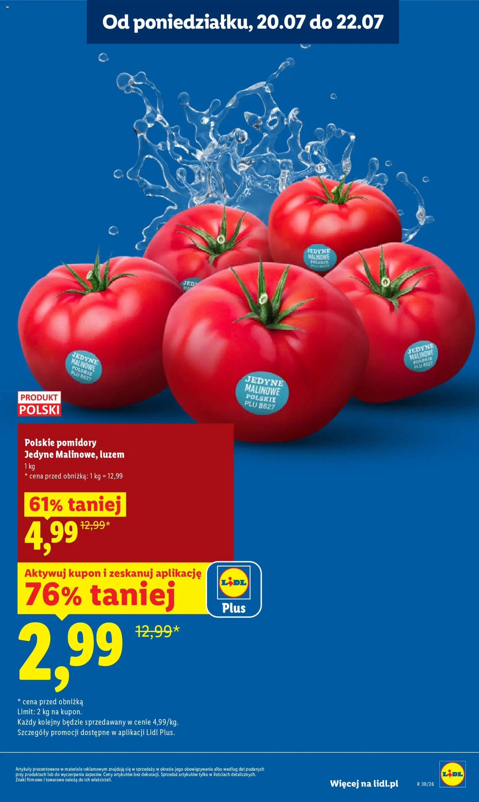 Lidl gazetka od 20.07.2026 | Strona: 13 | Produkty: Pomidory