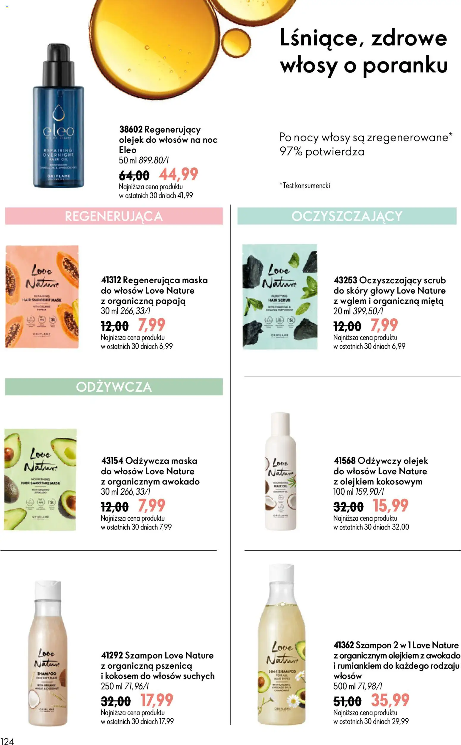 Oriflame Katalog 10 2026 od 08.07.2026 | Strona: 124 | Produkty: Smoothie, Mięta, Szampon, Olejek do włosów