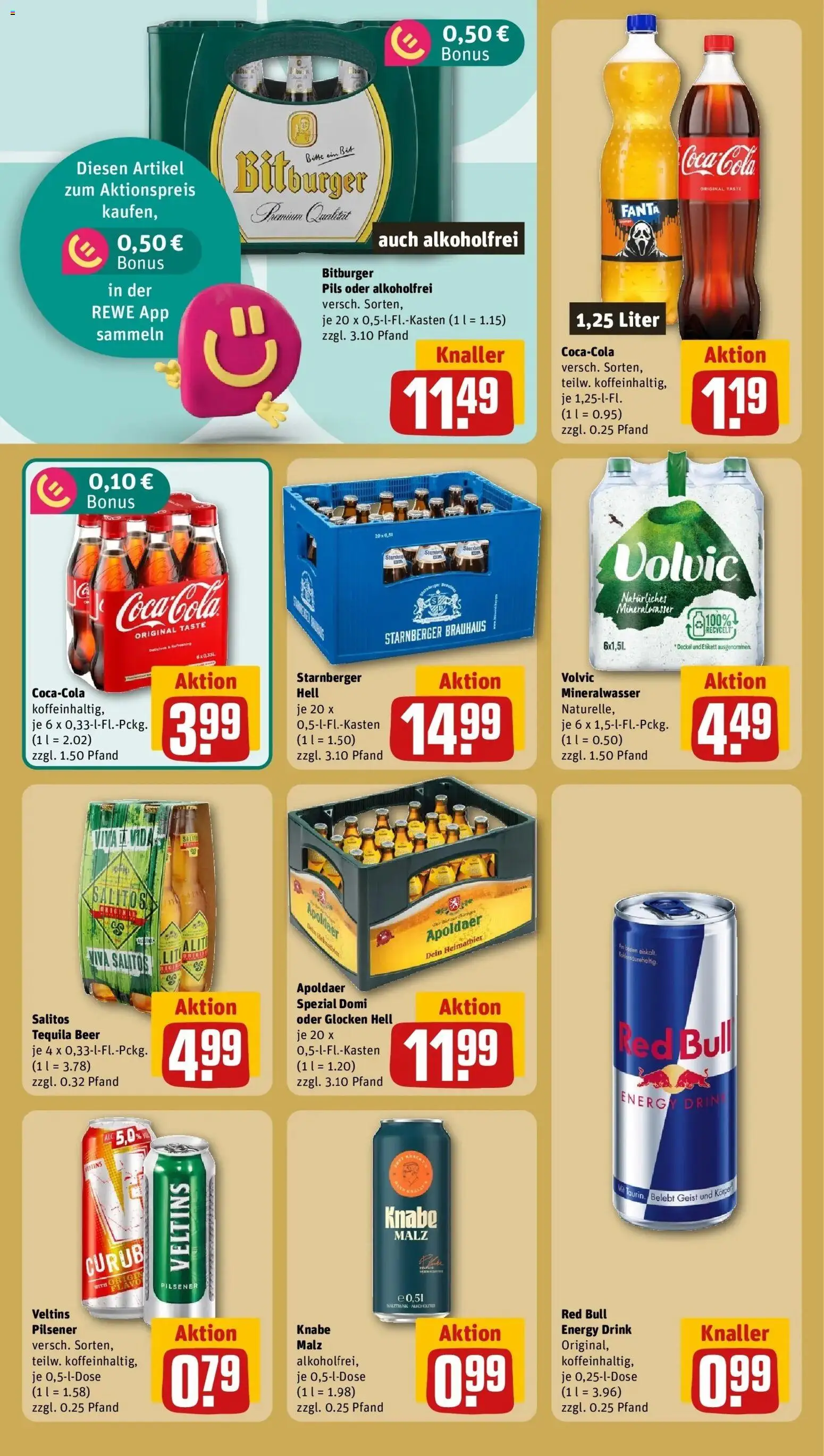 REWE Prospekt ab 05.10.2026 zum Blättern » Angebote | Seite: 22 | Produkte: Bitburger, Red bull, Volvic, Veltins