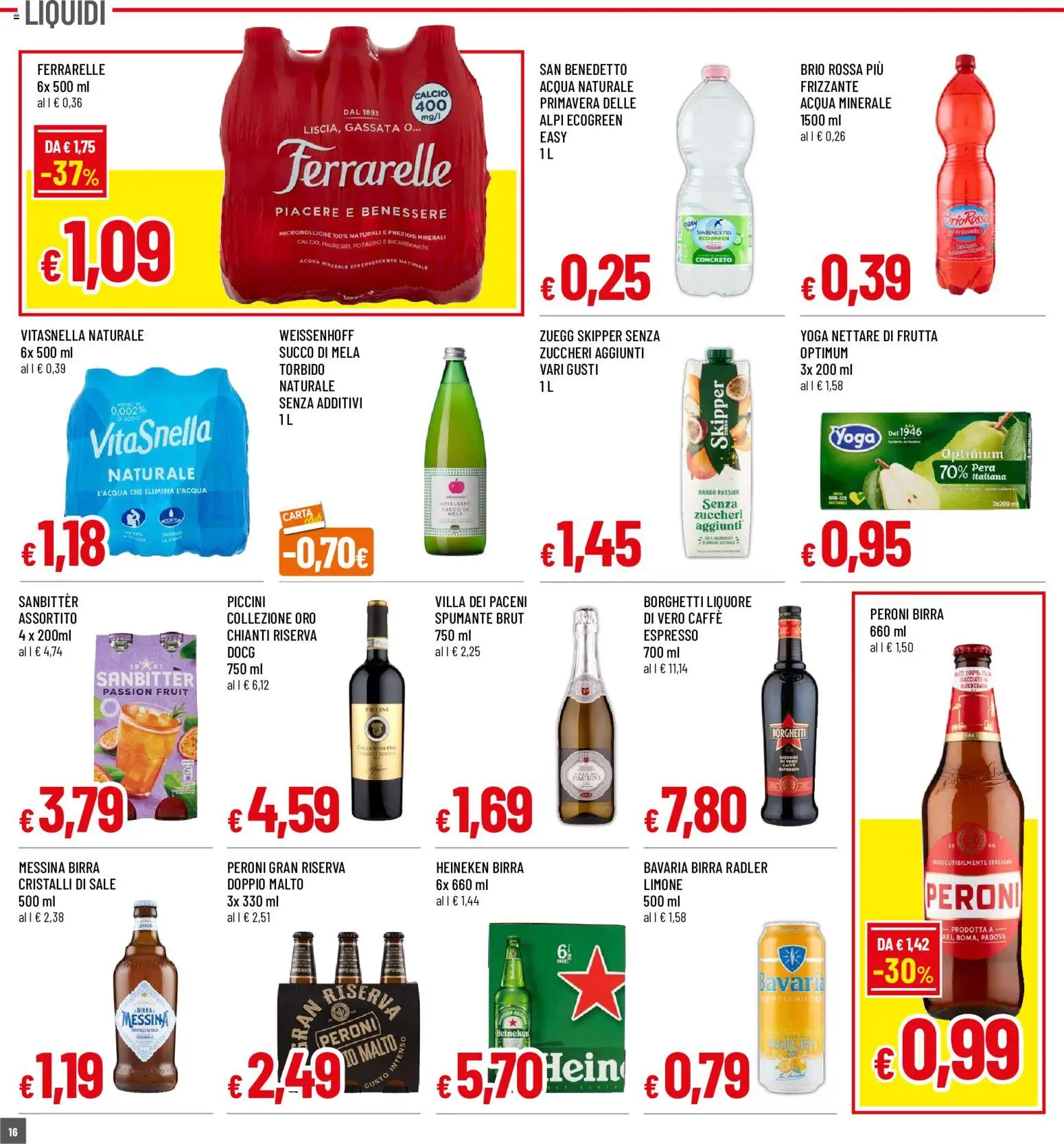 Volantino Galassia del 30/07/2026 | Pagina: 16 | Prodotti: Succo, Bicarbonato, Acqua, Ferrarelle