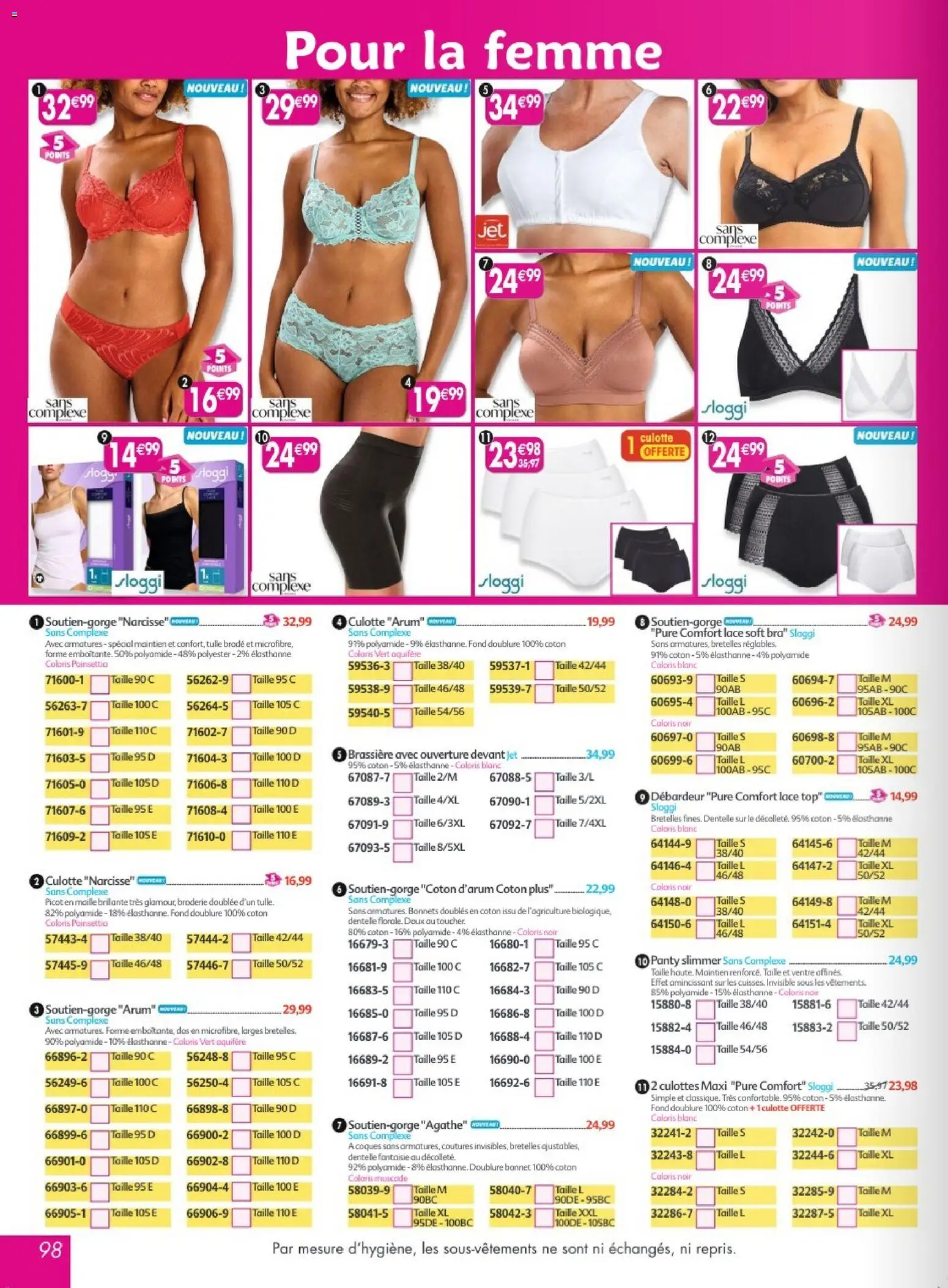 {H1} | Page: 98 | Produits: Bonnet, Coton, Débardeur, Culotte
