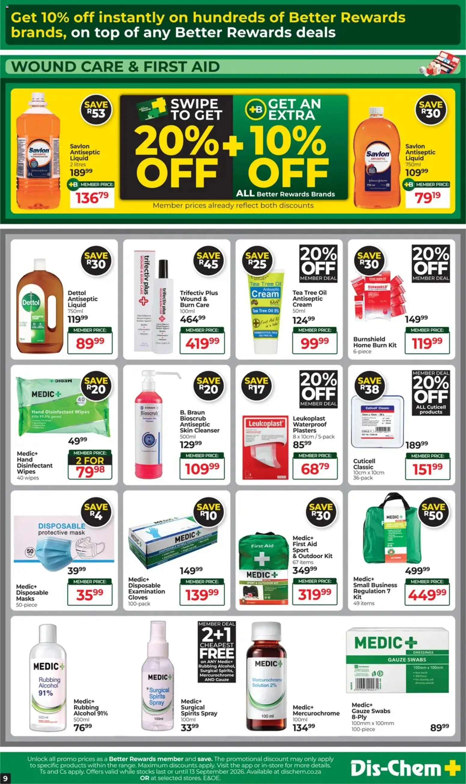 New Dis-Chem catalogue – valid from 11/08/2026 | Page: 8 | Products: Alcohol, Oil, Tea, Mask