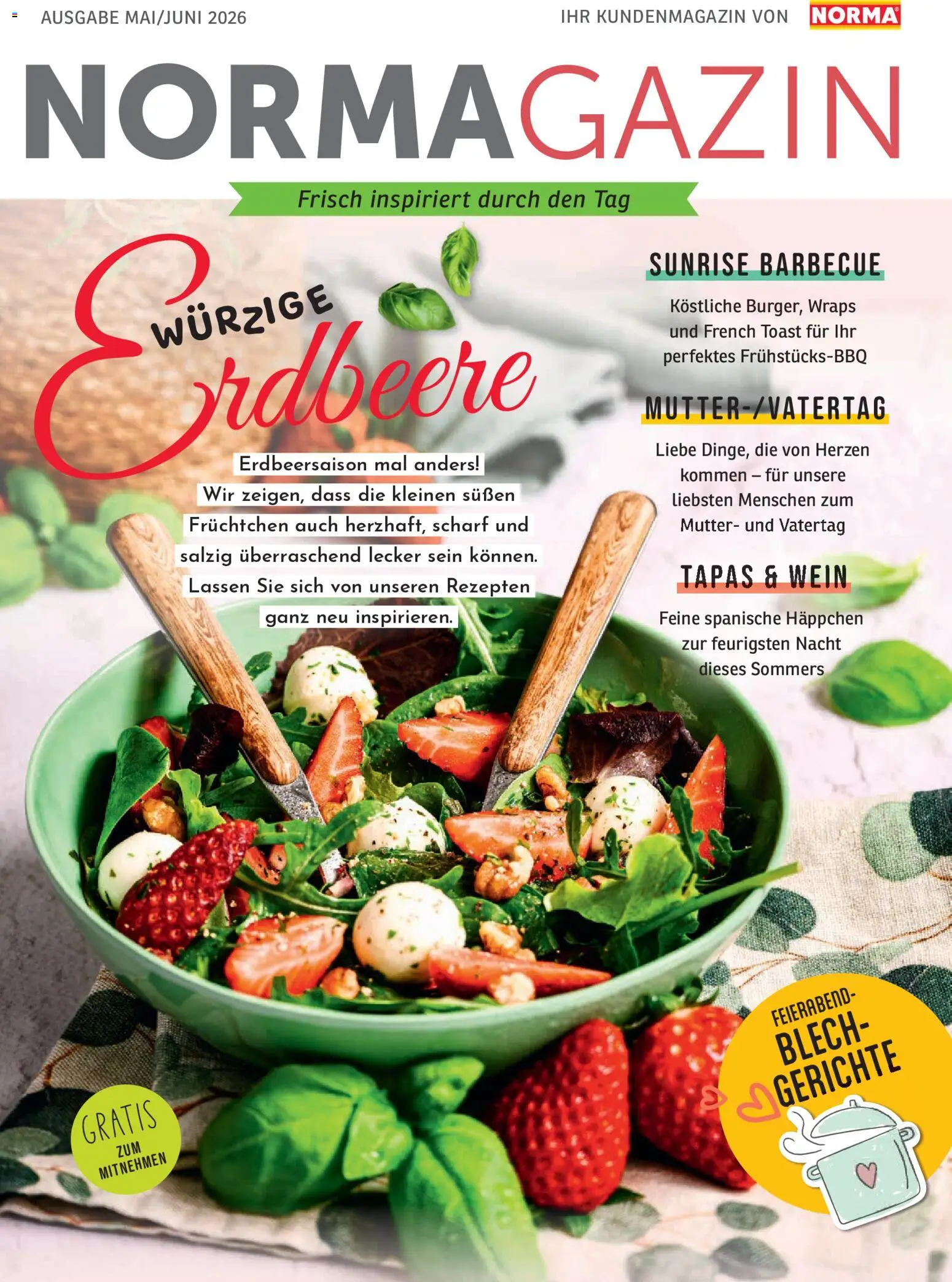 Norma NORMAgazin Mai/Juni 2026 – gültig ab 01.05.2026 | Seite: 1 | Produkte: Toast, Wein