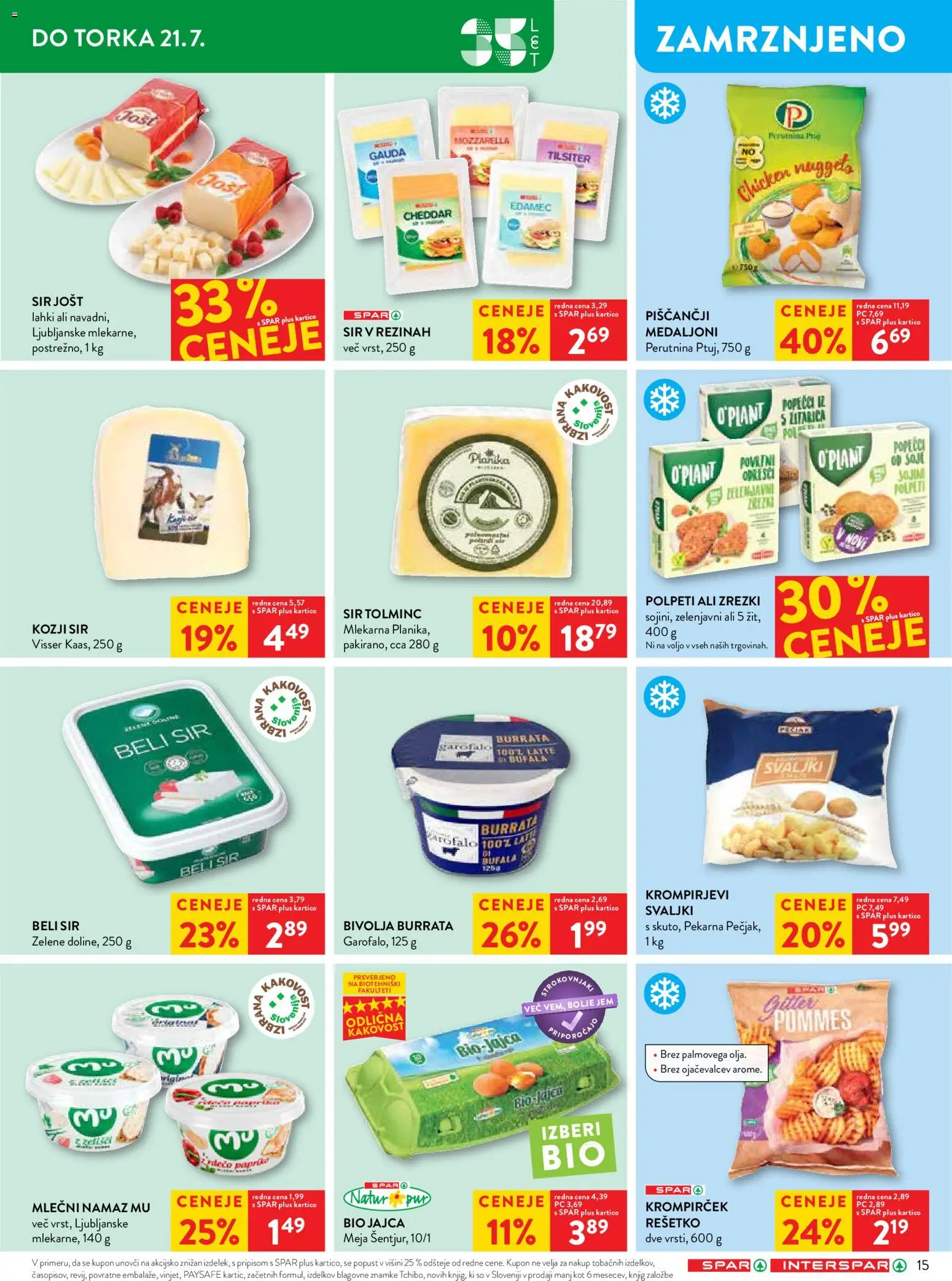 Novi Spar katalog ponudbe – veljaven od 16.07.2026 | Stran: 21 | Izdelki: Pekarna, Gauda, Namaz, Limpiador íntimo