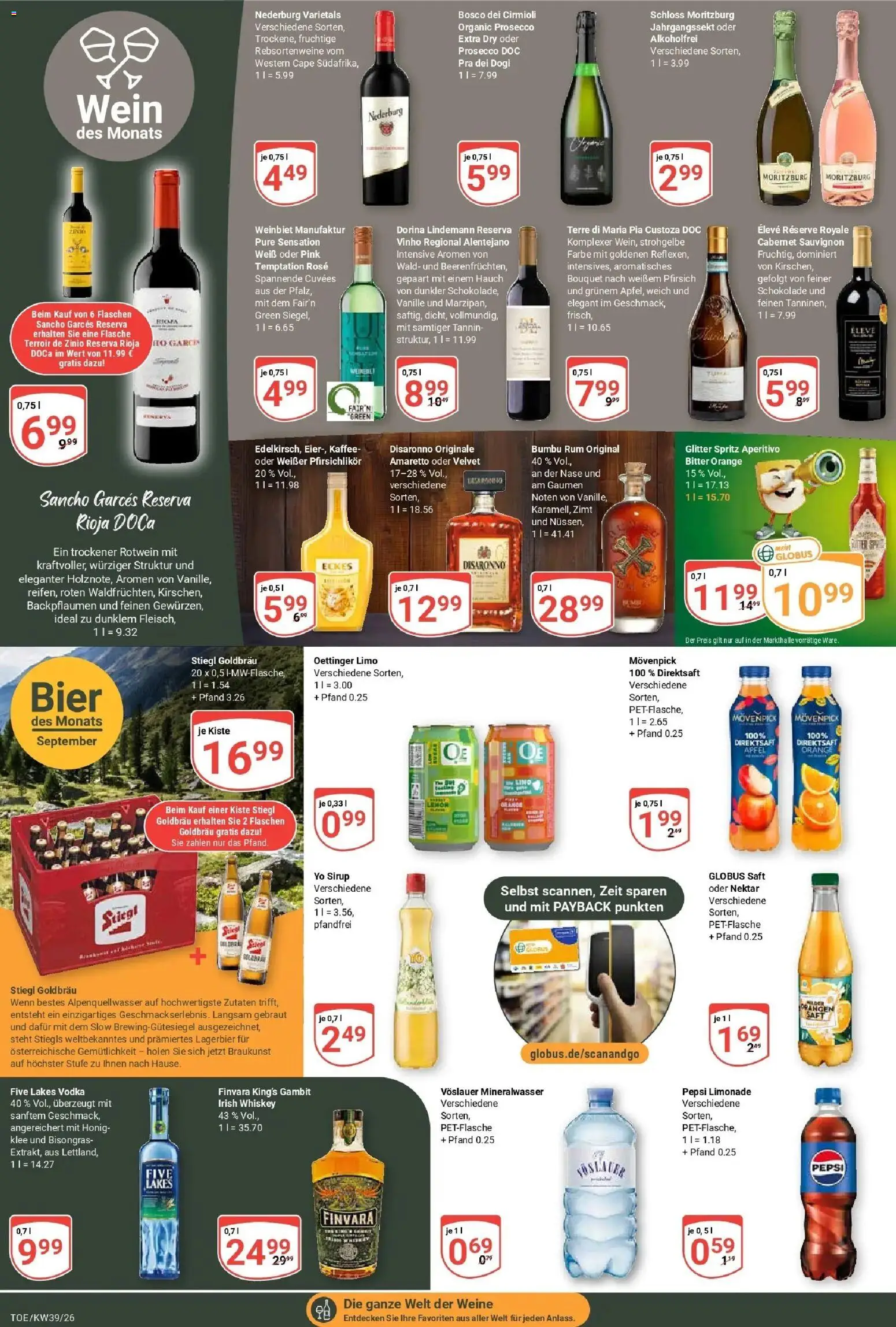 Globus Prospekt Tönisvorst (ab 21.09.2026) » Angebote online | Seite: 20 | Produkte: Kaffee, Rotwein, Limonade, Pfirsich