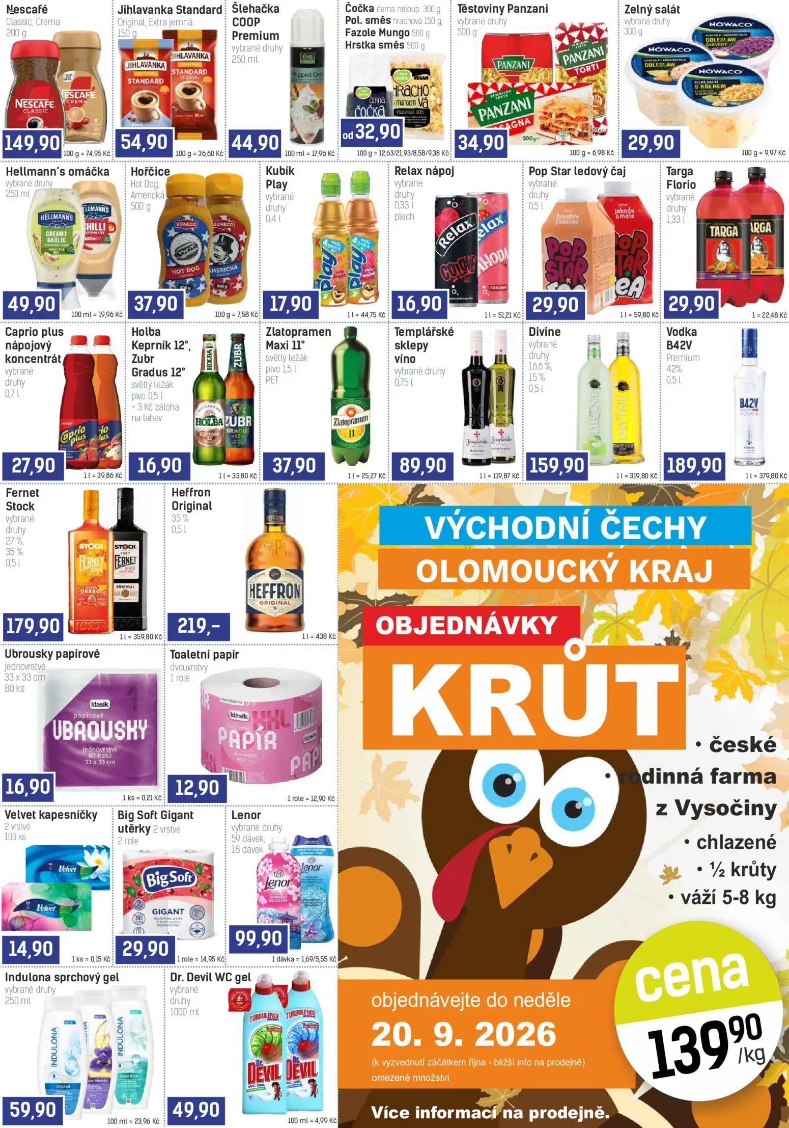 Konzum leták od 09.09.2026 | Strana: 3 | Produkty: Coleslaw, Nescafe Crema, Hellmann's, Crema
