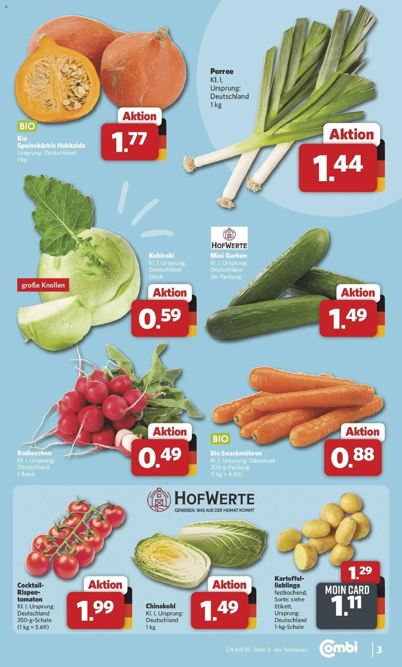 Combi Prospekt Dülmen (ab 24.08.2026) zum Blättern | Seite: 3 | Produkte: Kohlrabi, Tomaten, Chinakohl, Gurken