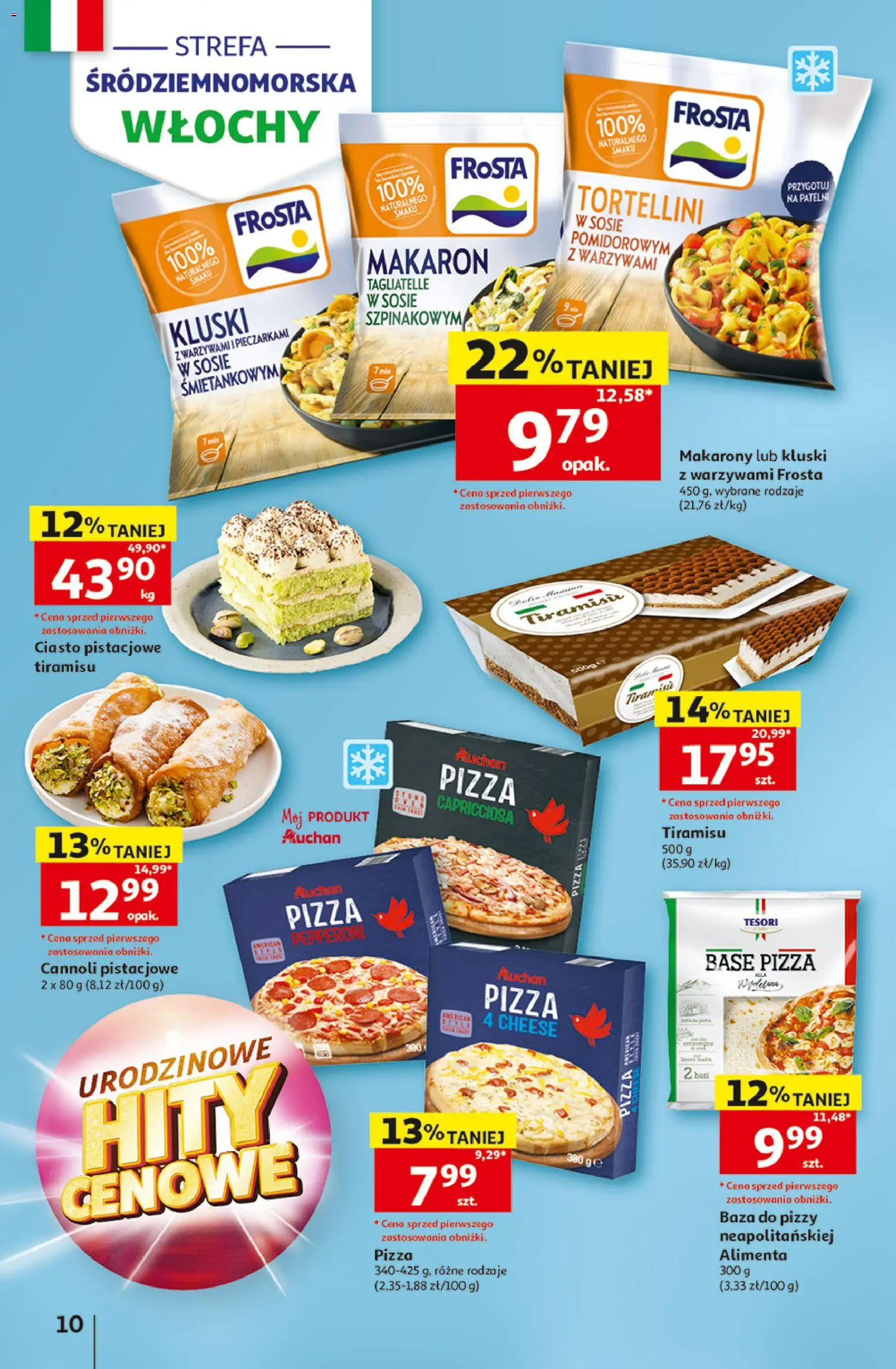 Auchan gazetka - 30 Lat Hipermarket od 07.05.2026 | Strona: 10 | Produkty: Ciasto, Tortellini, Tiramisu, Makaron