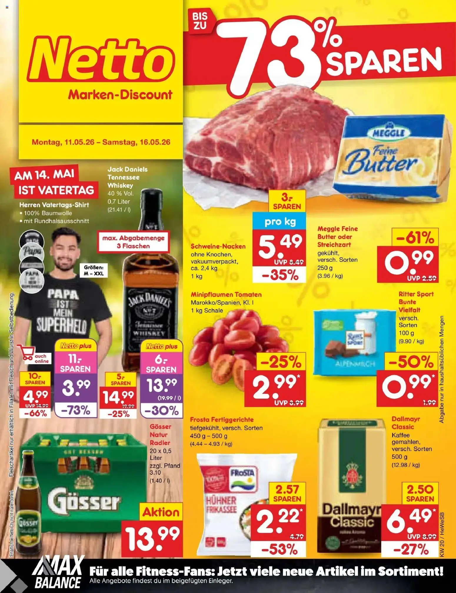 Netto Marken-Discount Prospekt Hamburg	 – gültig ab 10.05.2026 | Seite: 1 | Produkte: Kaffee, Fertiggerichte, Wurst, Fleisch