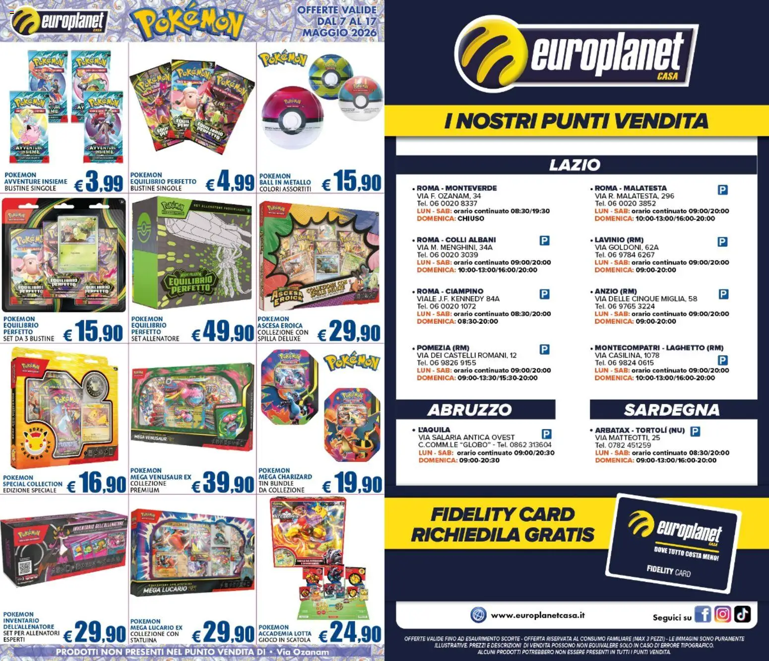 Volantino Europlanet Casa del 07.05.2026 | Pagina: 16 | Prodotti: Pesce, Gioco, Scatola