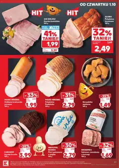Pogląd oferty "MADEJ WRÓBEL Kiełbasa krakowska parzona, Kiełbasa krakowska parzona 100 g" - ważna od 01.10.2026 | Strona: 27 | Produkty: Kiełbasa, Karta, Szynka, Salceson