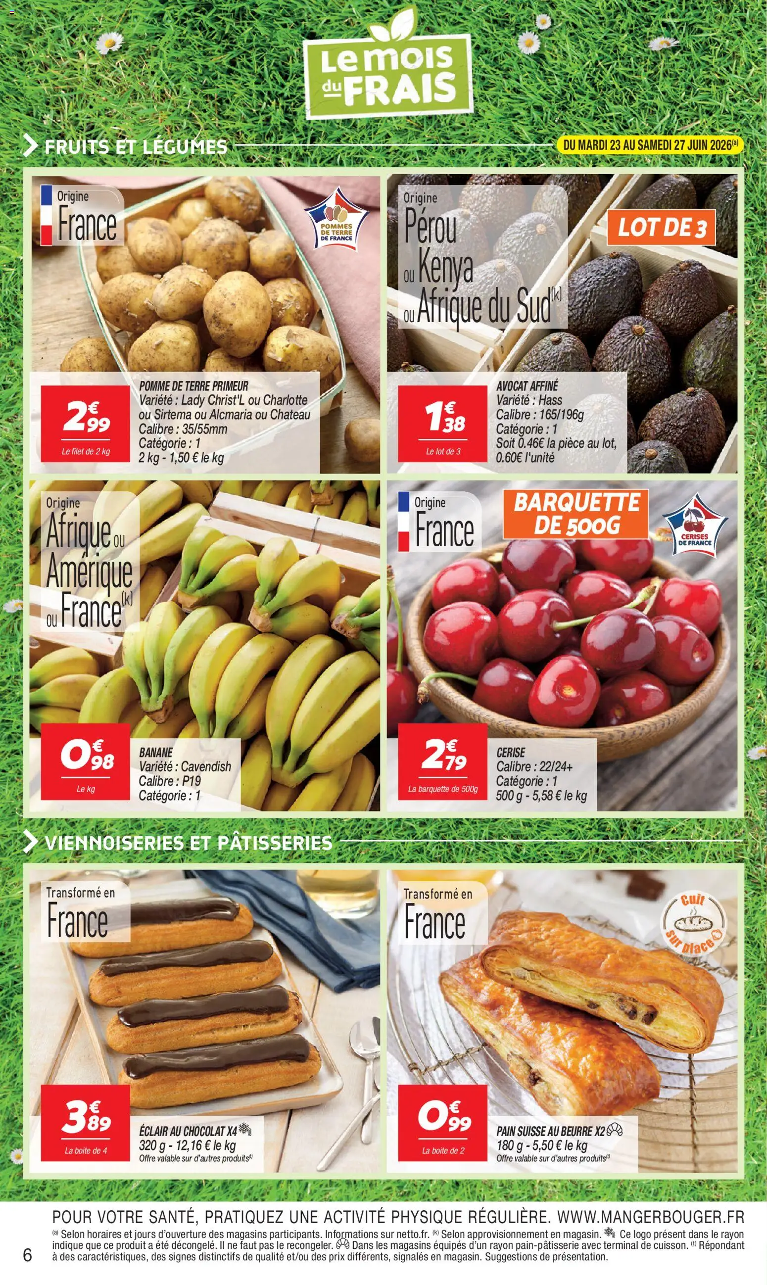 {H1} | Page: 6 | Produits: Avocat, Banane, Viennoiseries, Beurre