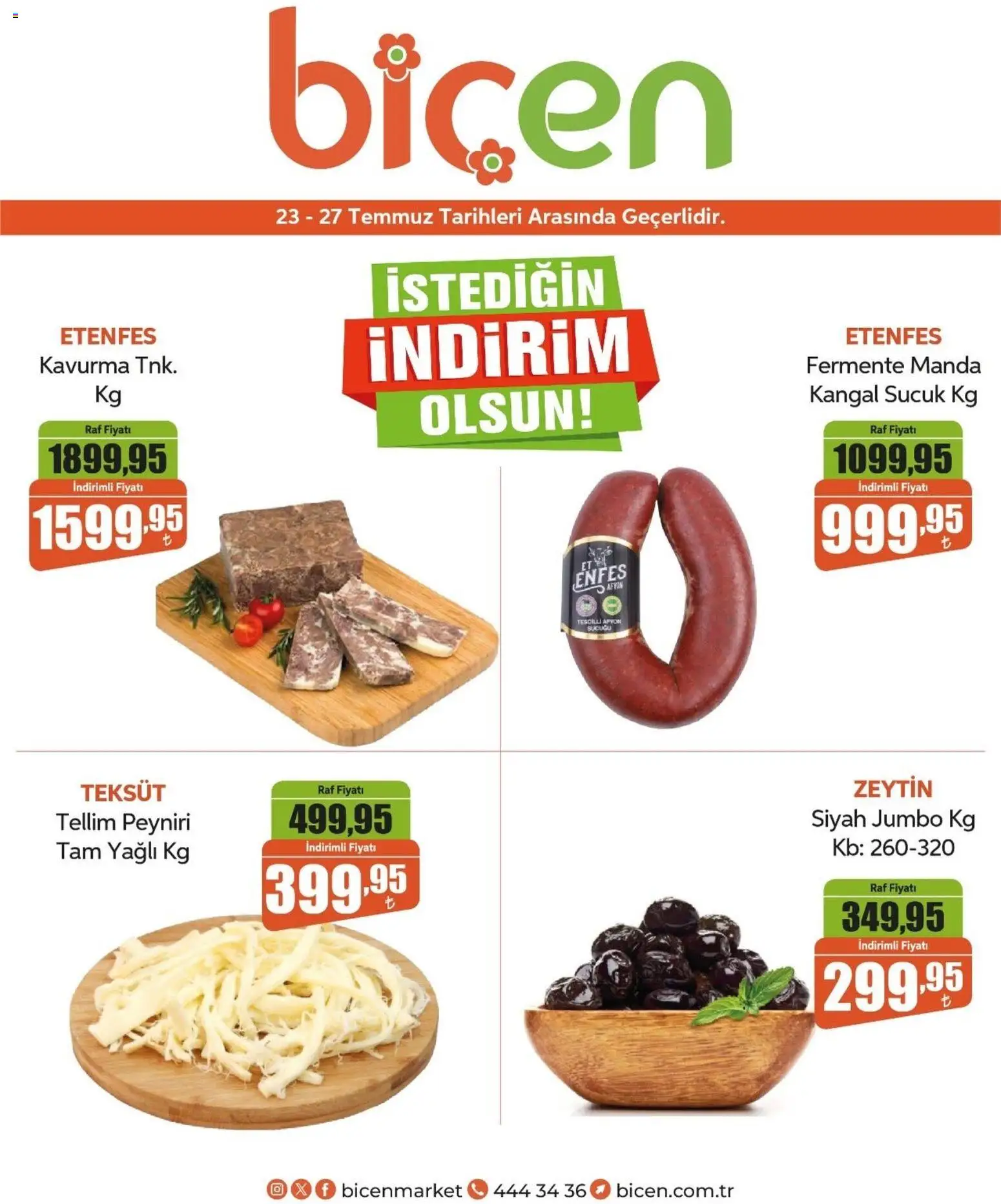 Biçen Market İndirim - 23 Temmuz 2026 tarihinden itibaren geçerlidir | Sayfa: 2 | Ürünler: Raf, Zeytin, Sucuk