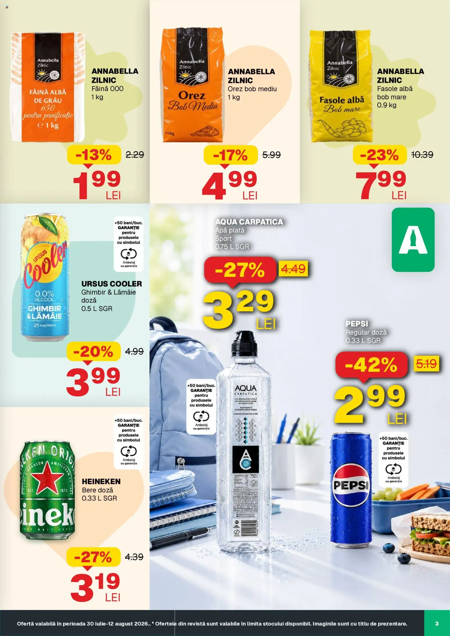 Noul catalog Annabella – valabil de la 27.08.2026 | Pagină: 3 | Produse: Ursus, Cooler, Făină, Fasole albă