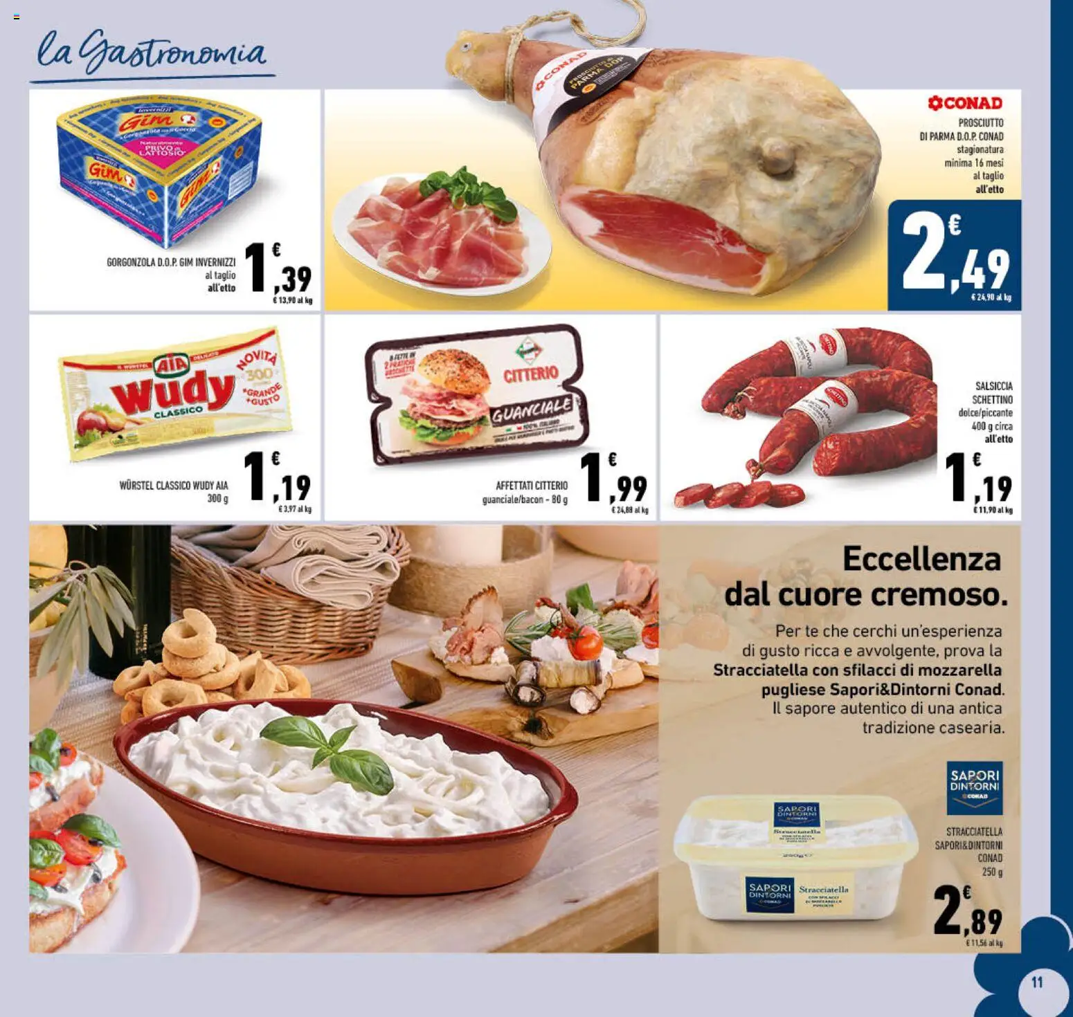 Volantino Conad del 09/09/2026 | Pagina: 11 | Prodotti: Tè, Mozzarella, Salsiccia, Guanciale