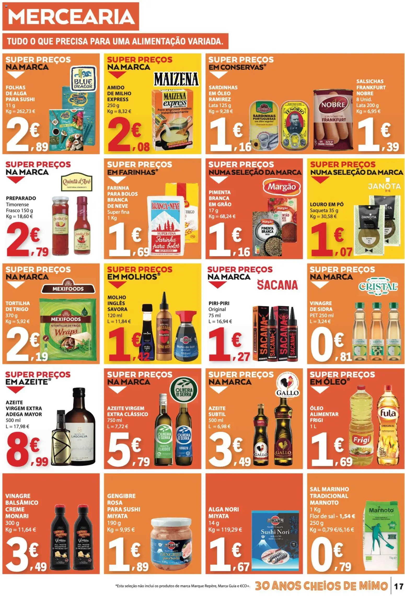 E.Leclerc folheto │ válido de 28.05.2026 | Página: 17 | Produtos: Azeite, Pimenta, Pó, Sardinhas