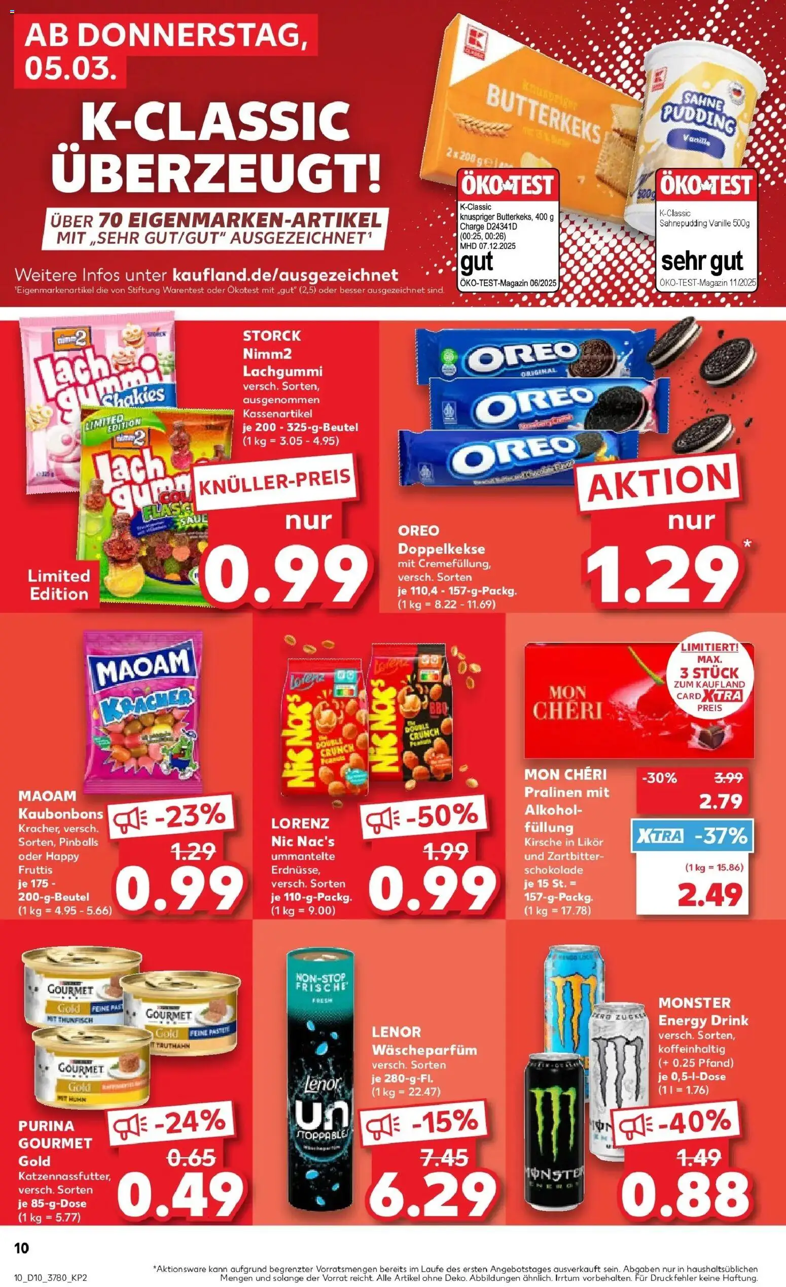 Kaufland Prospekt Lutherstadt Wittenberg	 – gültig ab 02.03.2026 | Seite: 22 | Produkte: Schokolade, Likör, Pudding, Mon cheri