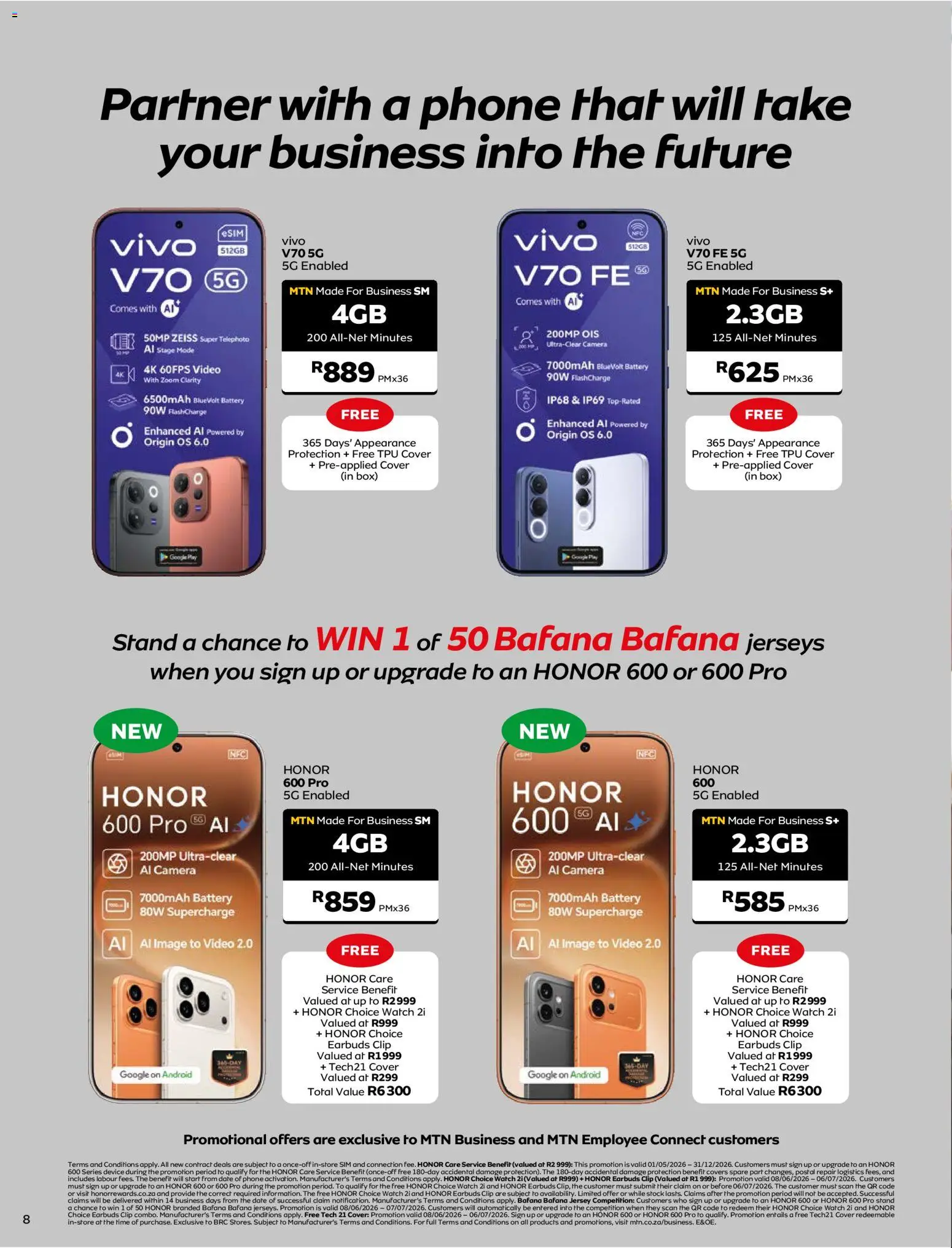 New MTN catalogue – valid from 08.06.2026 | Page: 8 | Products: Sim, Watch, Earbuds, Jersey