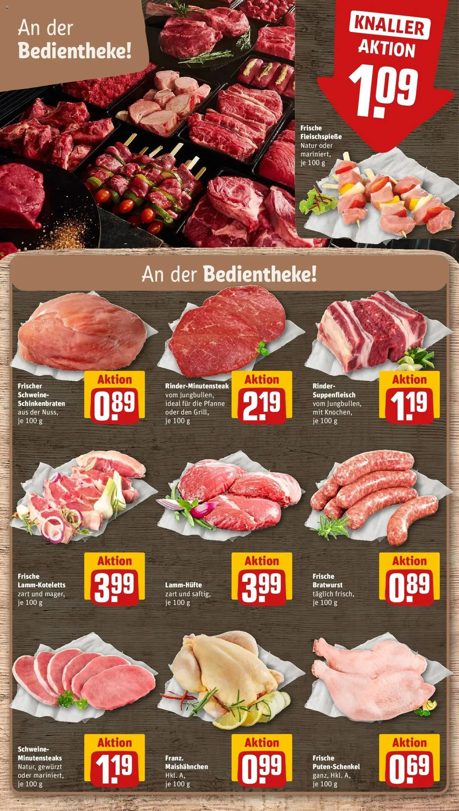 REWE Prospekt ab 10.08.2026 zum Blättern » Angebote | Seite: 6 | Produkte: Bratwurst, Suppenfleisch