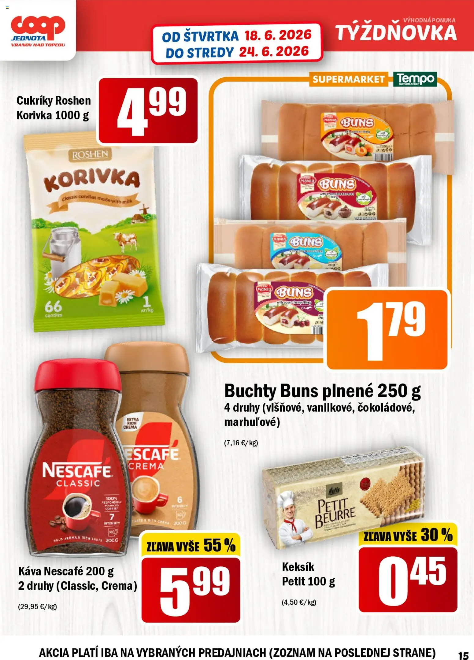 Nové COOP Jednota akcie – leták je platný od 18.06.2026 | Strana: 15