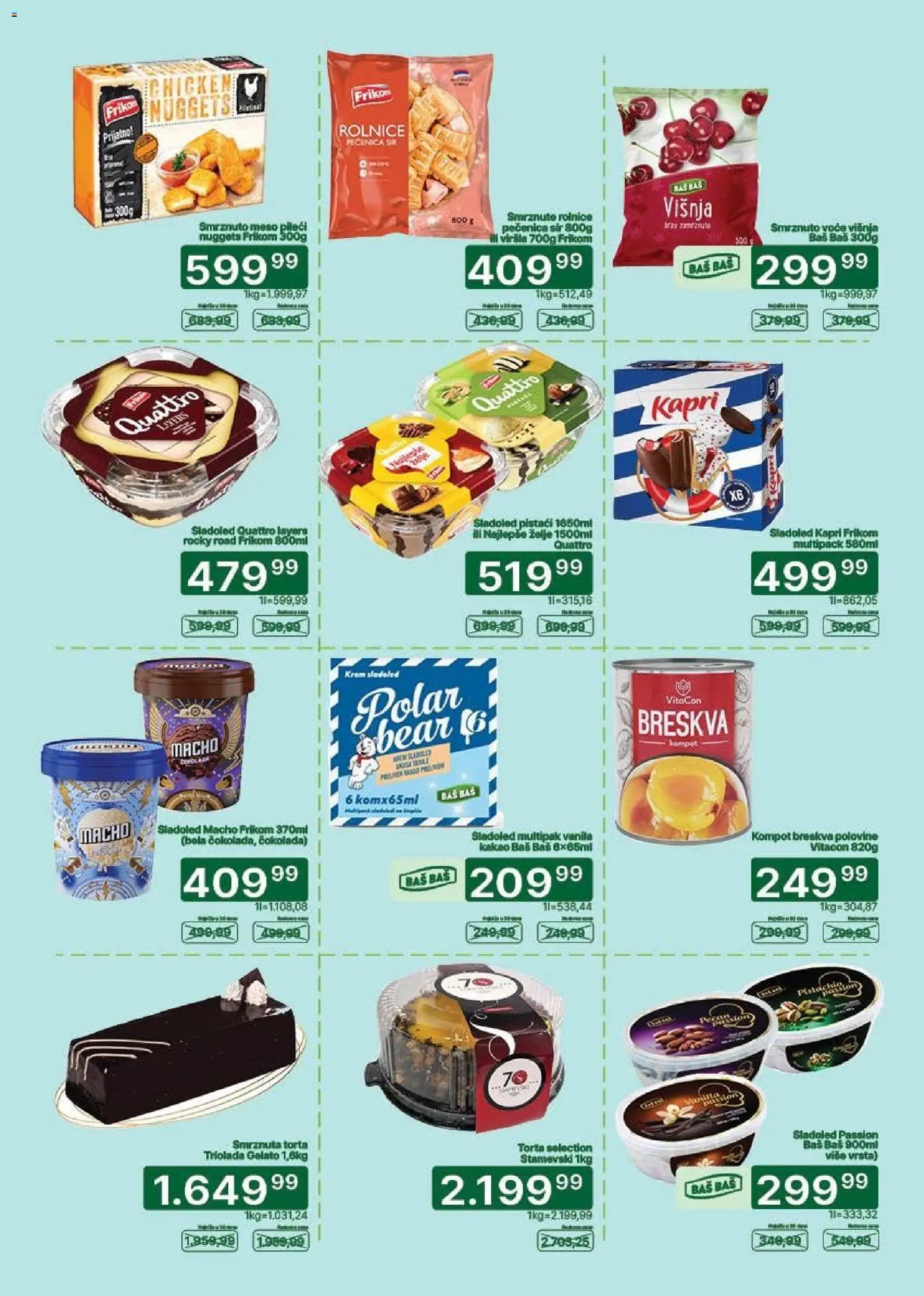 Univerexport katalog - važi od 16.09.2026 | Strana: 11 | Proizvode: Kakao, Sladoled, Smrznuto voće, Pečenica
