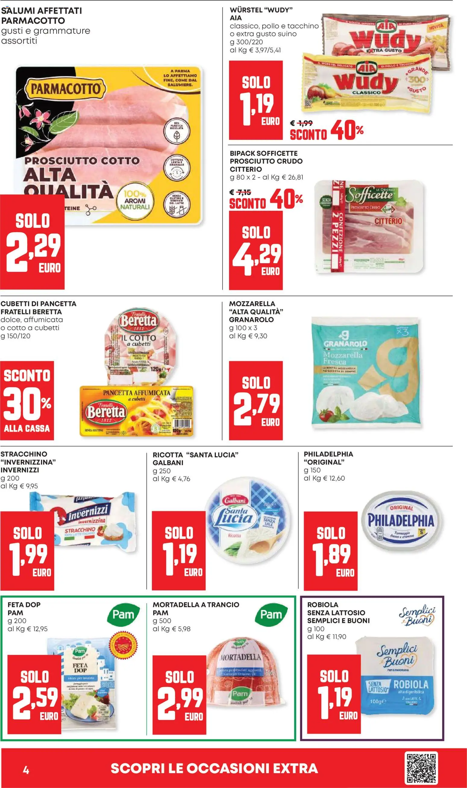 Volantino Panorama del 21.05.2026 | Pagina: 4 | Prodotti: Tacchino, Latte, Wurstel, Ricotta