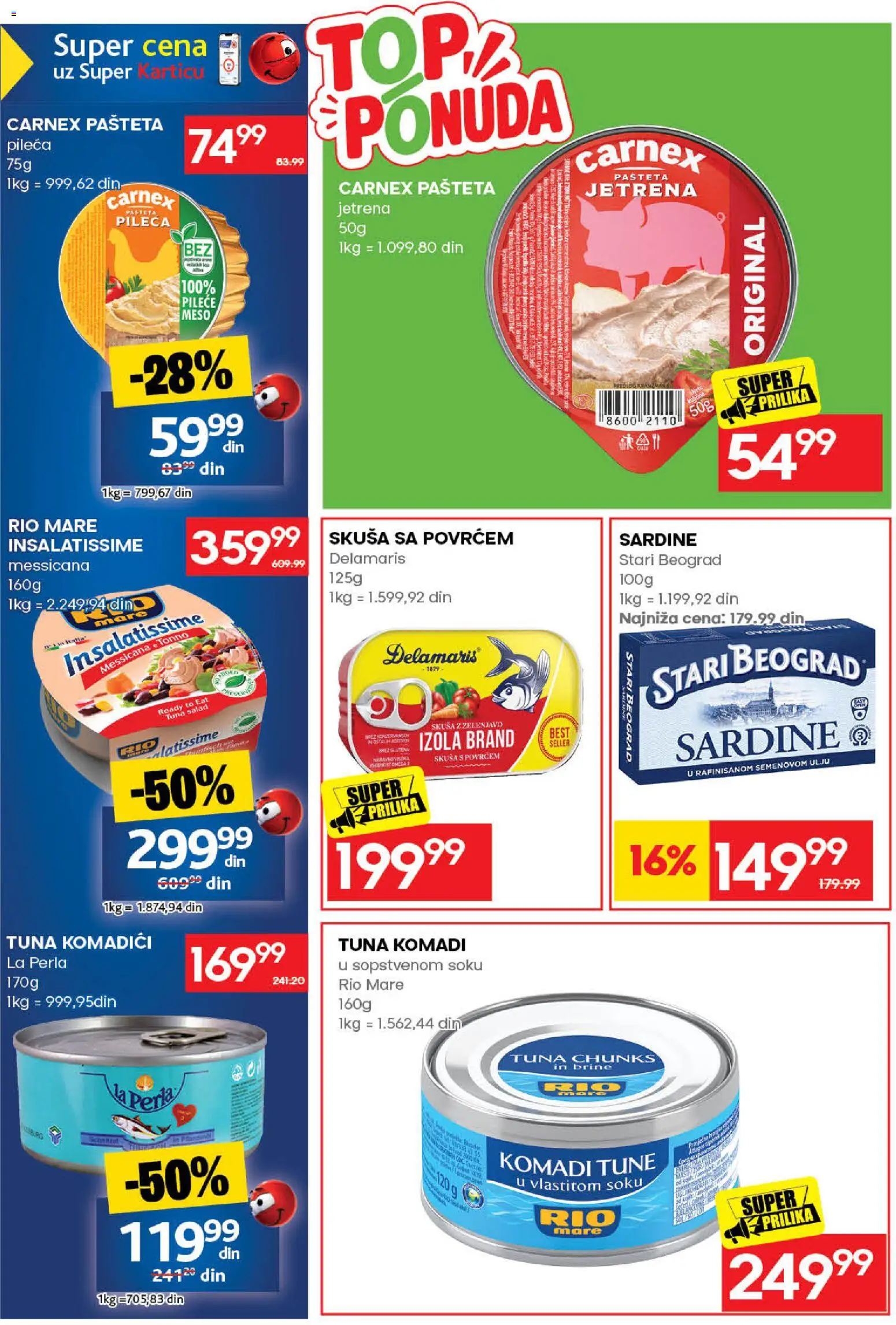 Roda katalog - važi od 31.08.2026 | Strana: 32 | Proizvode: Tuna, Pileće meso, Meso, Pašteta