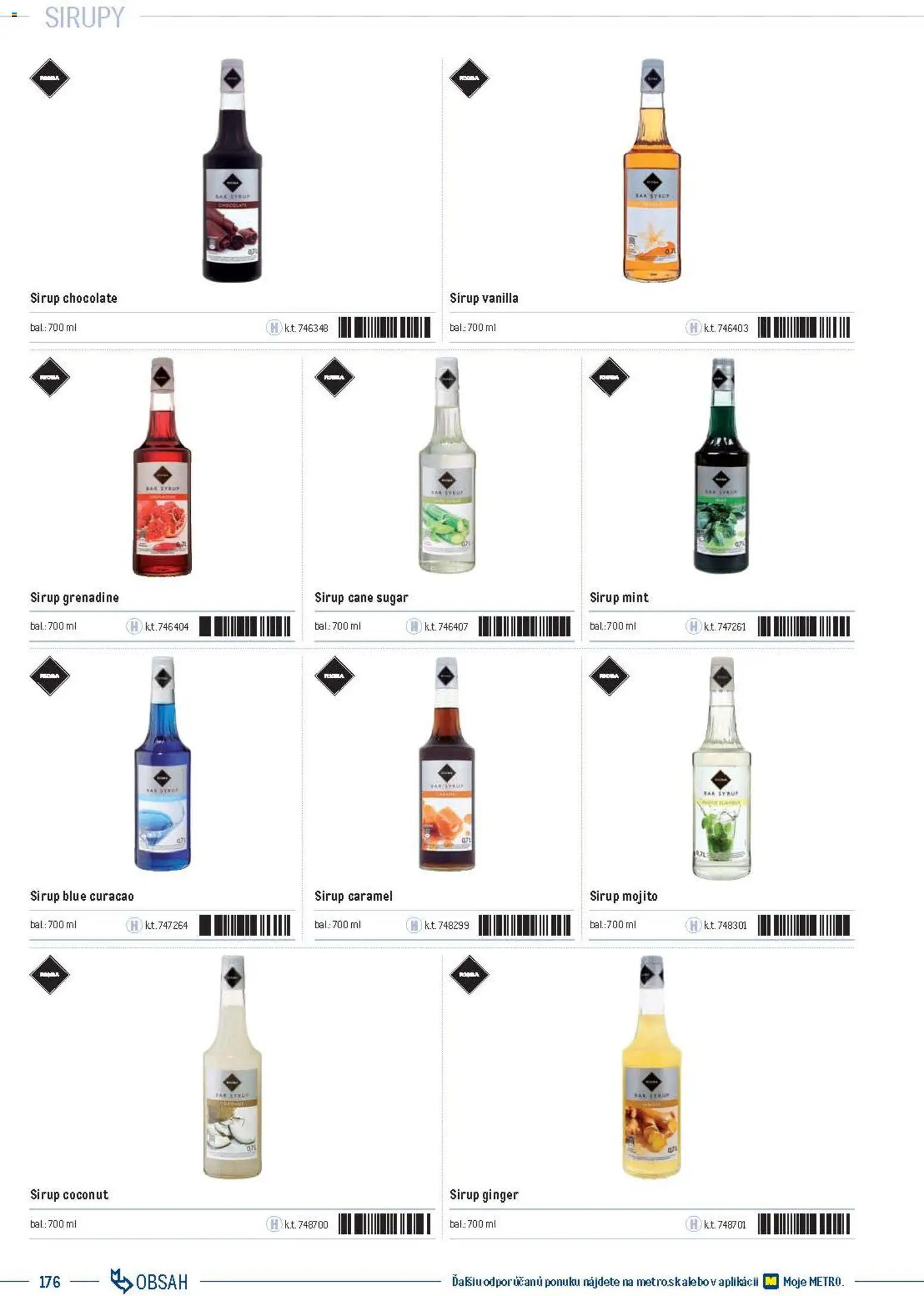 Nové Metro akcie – leták je platný od 05.12.2025 | Strana: 176 | Produkty: Sirup