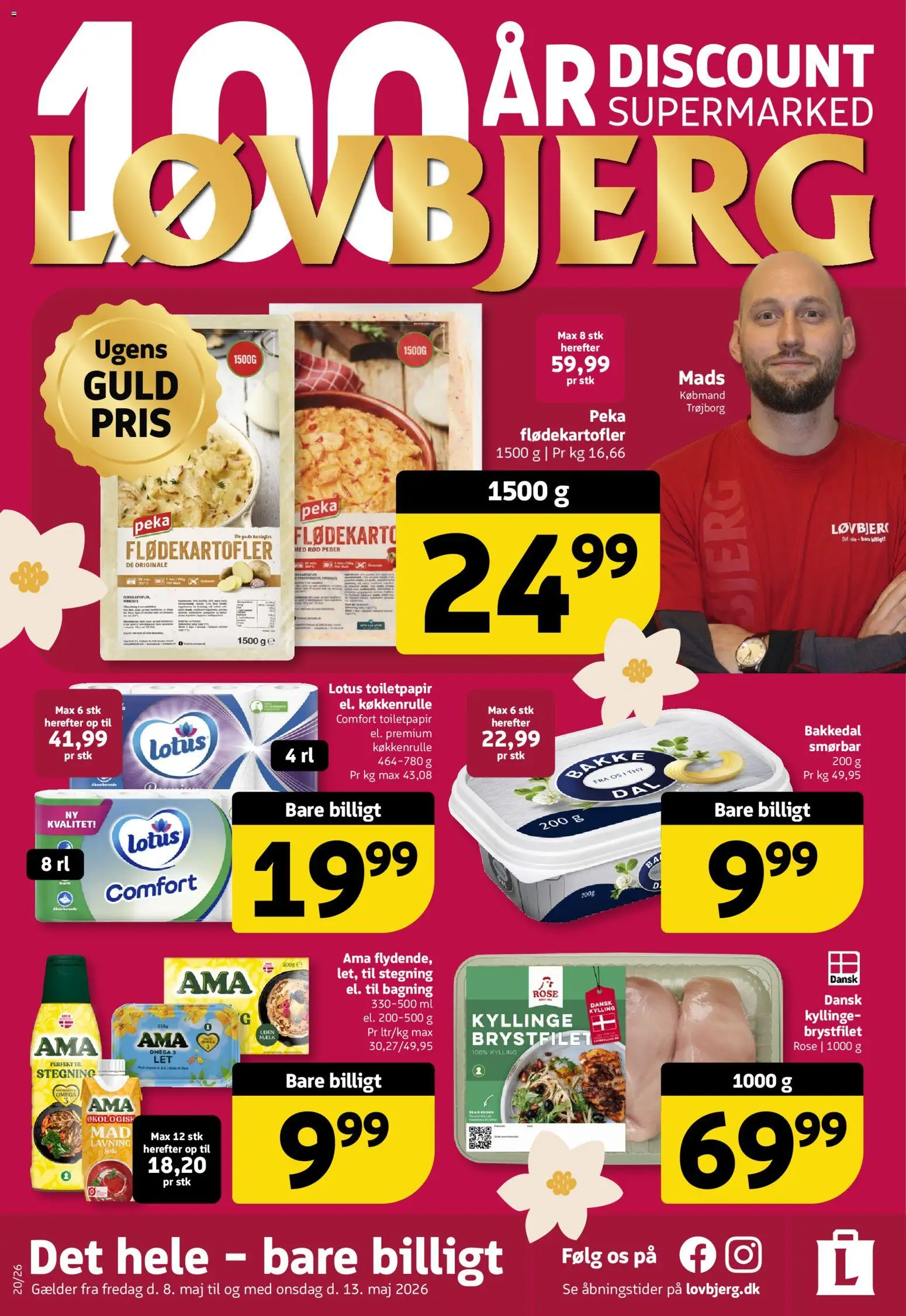 Løvbjerg tilbudsavis – gyldig fra 08.05.2026 | Side: 1 | Produkter: Peber