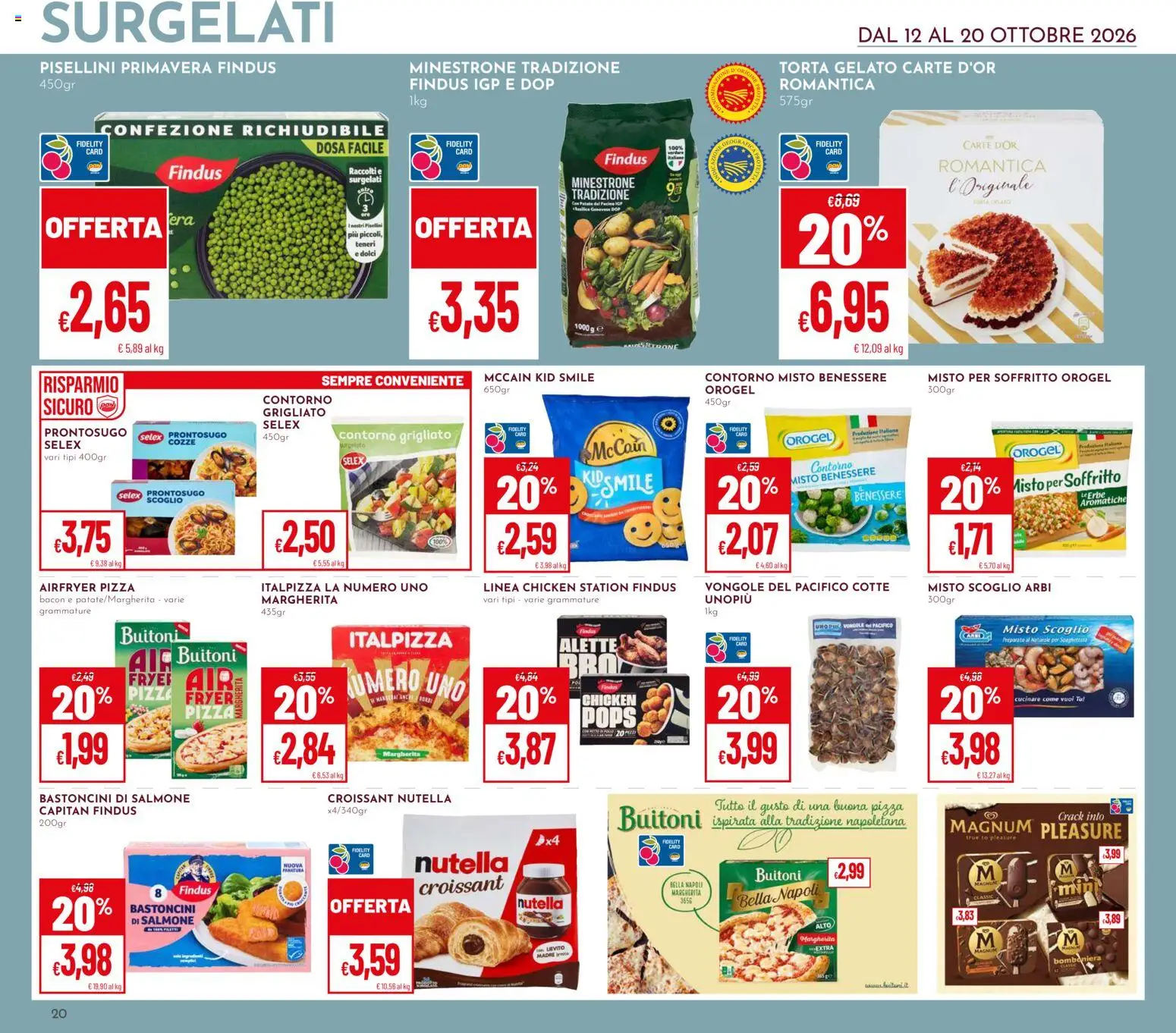 Volantino Pan del 12/10/2026 | Pagina: 20 | Prodotti: Minestrone, Vongole, Patate, Dolci