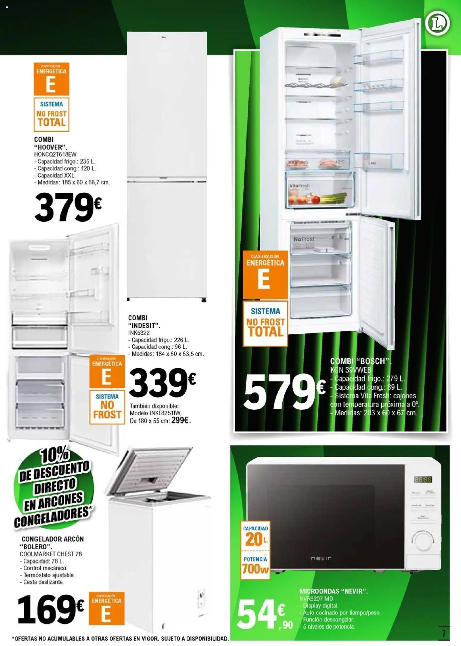 E.Leclerc folleto Salamanca │ válido desde el 09/09/2026 | Página: 7 | Productos: Congelador, Combi, Cesta