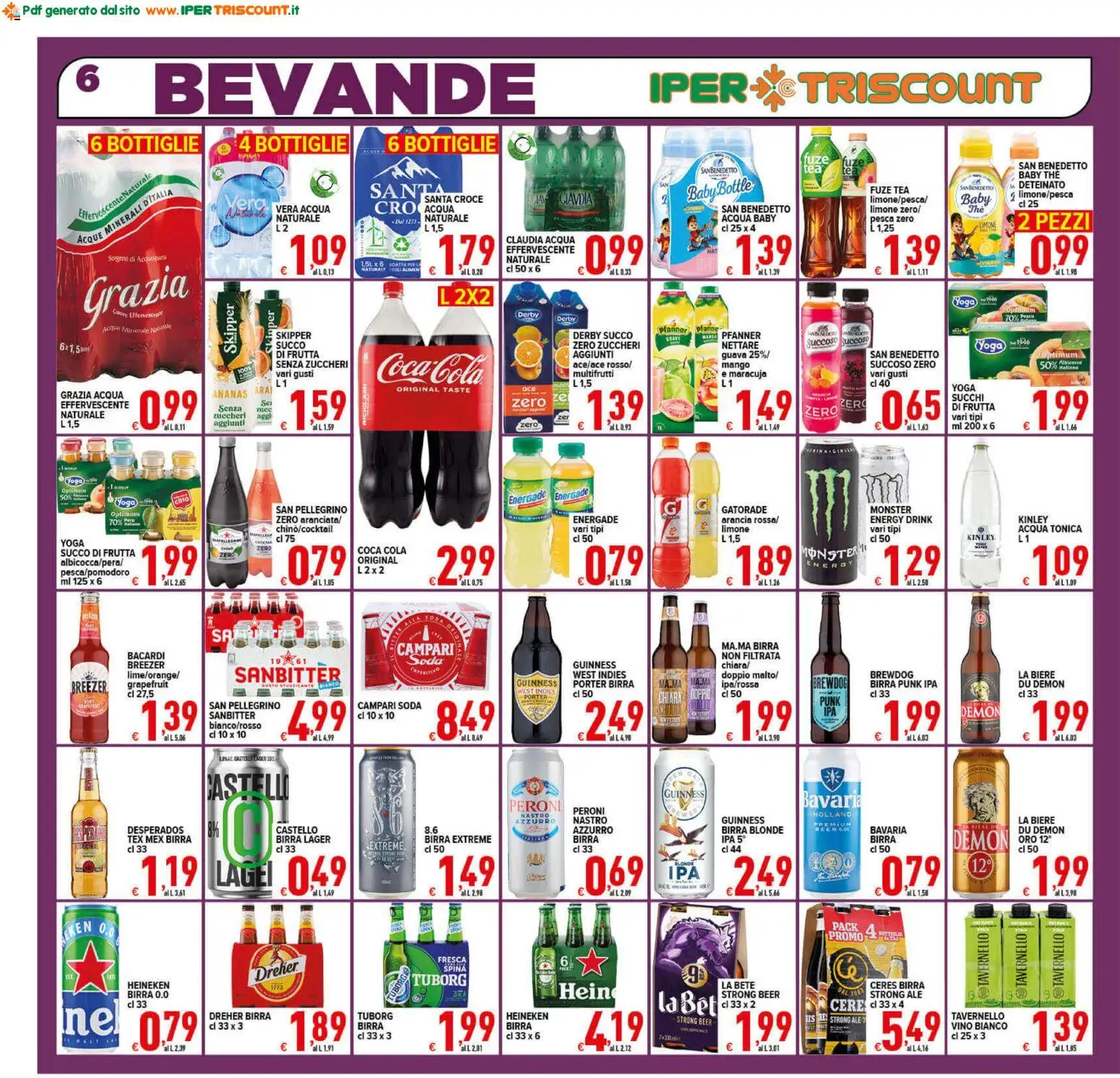 Volantino Ipertriscount del 02/09/2026 | Pagina: 6 | Prodotti: Campari, Dreher Birra, Birra, Bacardi