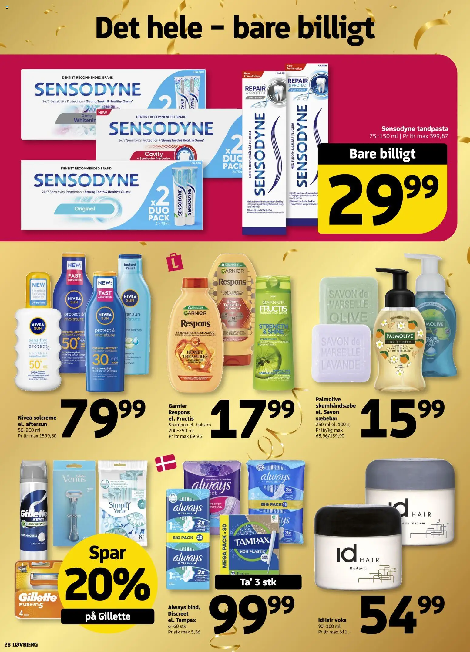 Løvbjerg tilbudsavis – gyldig fra 06.06.2026 | Side: 28 | Produkter: Shampoo, Solcreme, Tandpasta, Salsa
