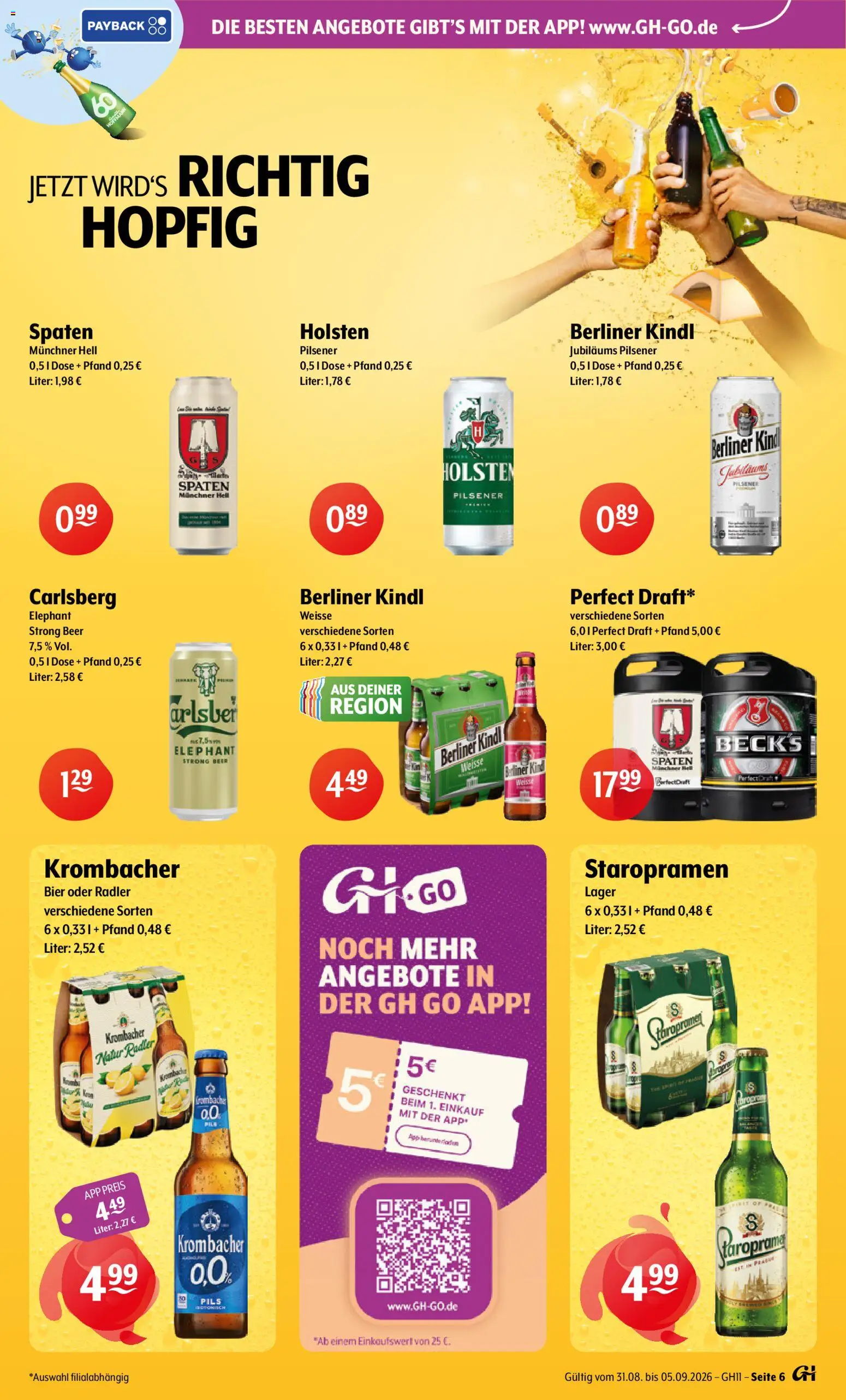 Getränke Hoffmann Prospekt – gültig ab 31.08.2026 | Seite: 6 | Produkte: Berliner, Carlsberg, Pils, Holsten