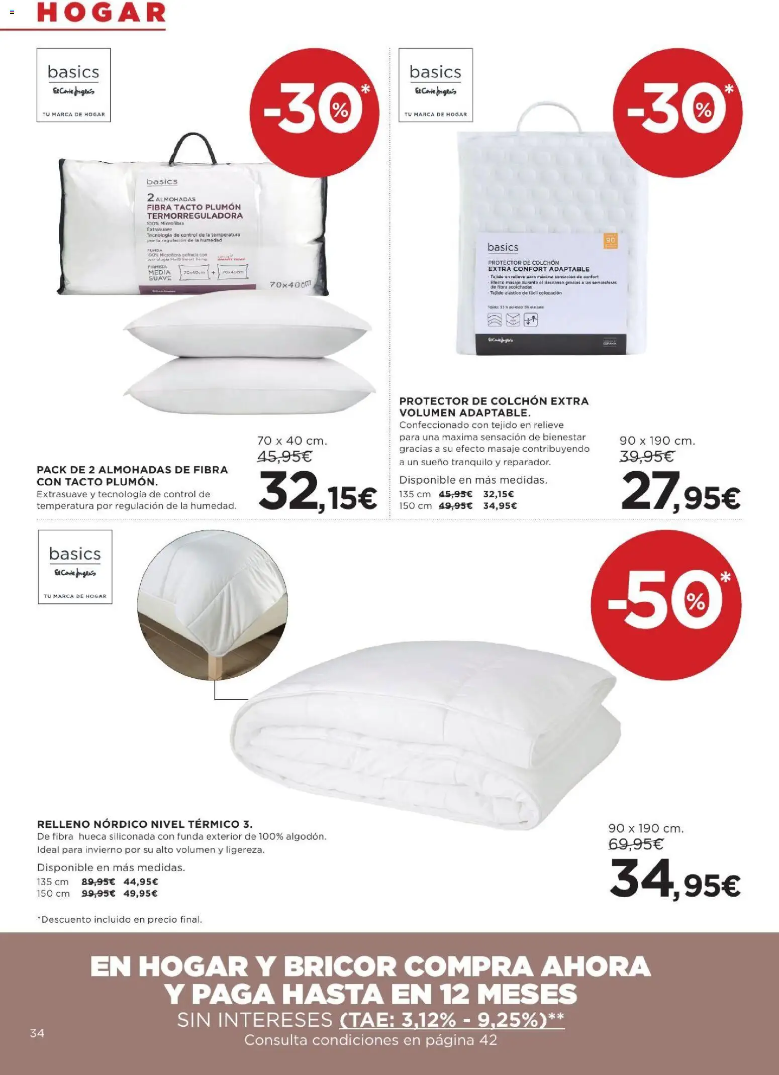 Hipercor catálogo │ válido desde el 10/09/2026 | Página: 34 | Productos: Colchon, Funda