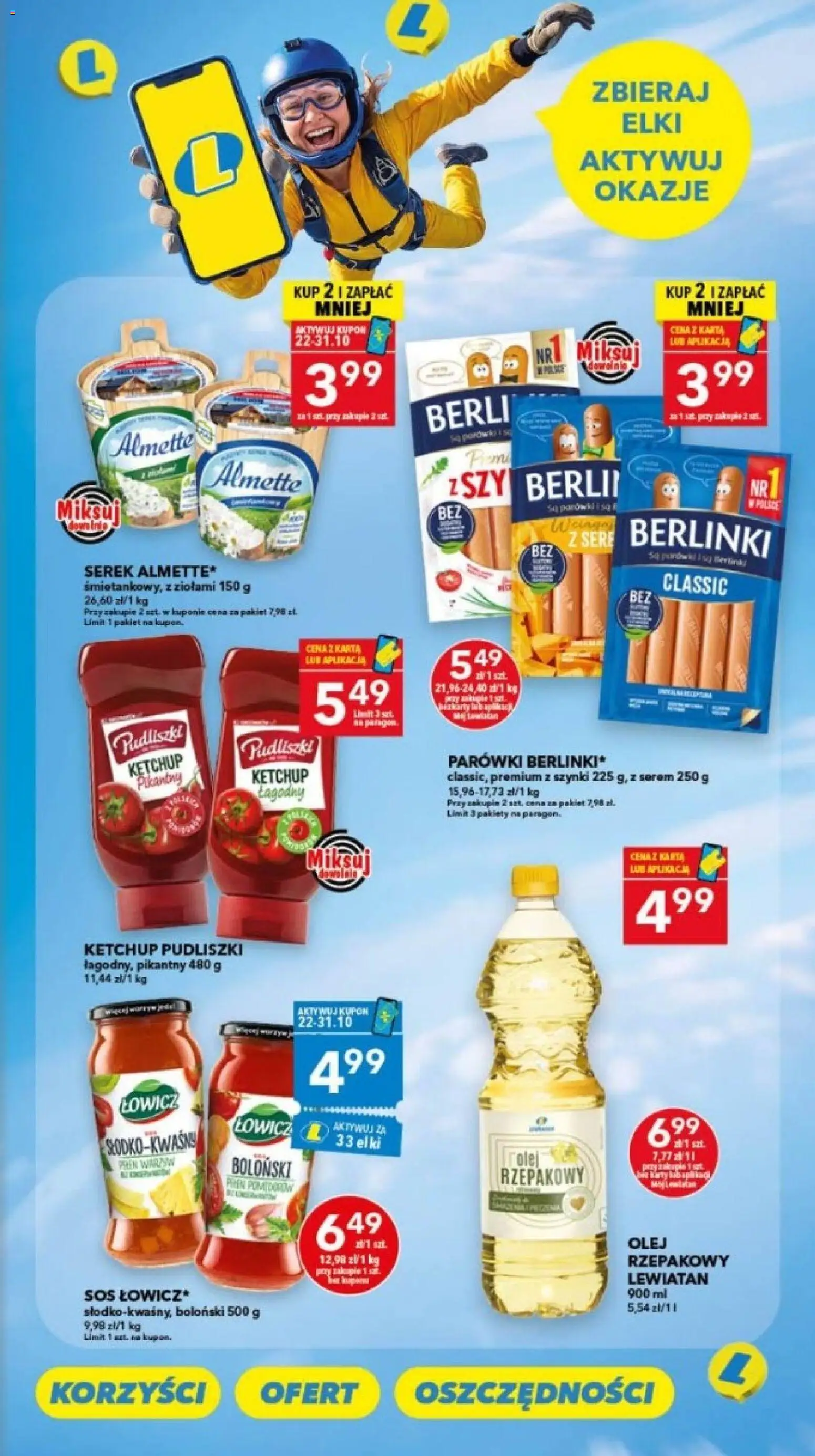 Lewiatan gazetka - Gdańsk od 22.10.2026 | Strona: 3 | Produkty: Ketchup, Serek, Almette, Olej