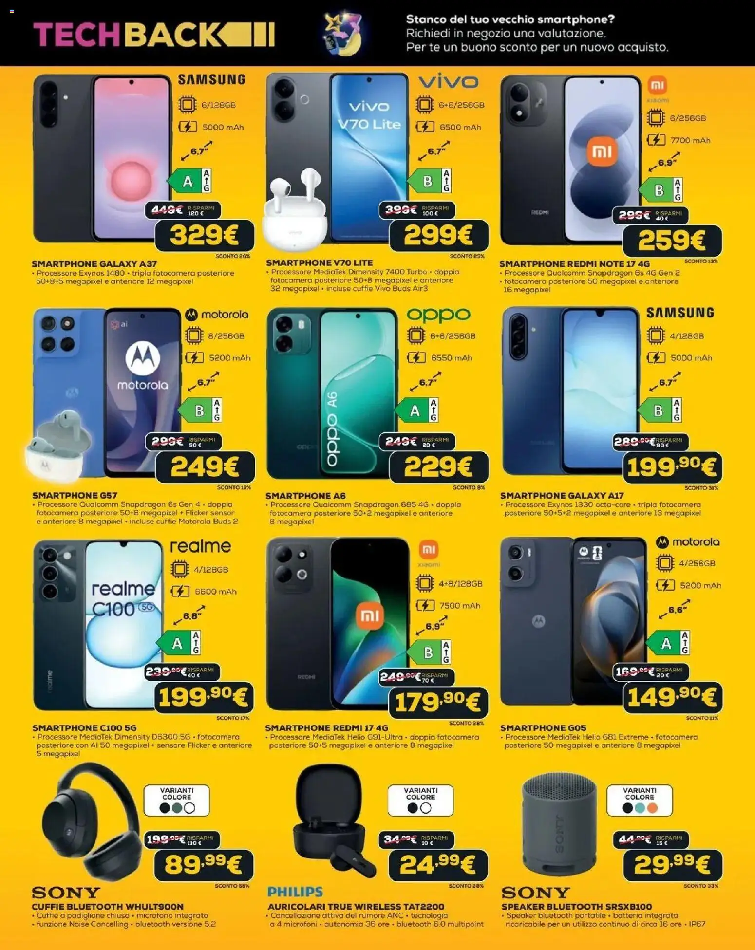 Euronics BLACK FRIDAY 2026 volantino dal 29/10 ⏳ | Pagina: 3 | Prodotti: Auricolari, Tè, Microfono, Batteria
