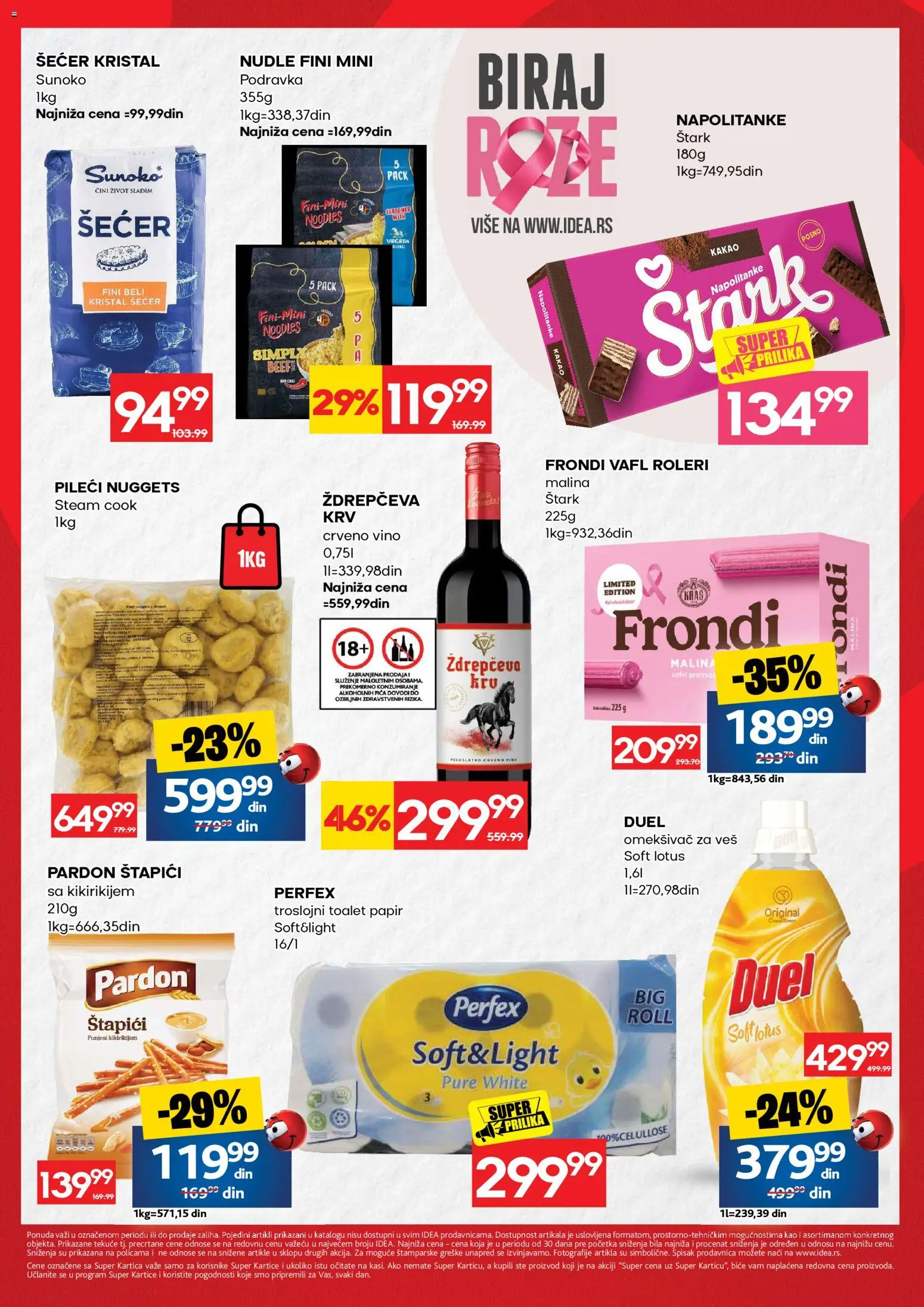 Idea katalog - važi od 29.10.2026 | Strana: 2 | Proizvode: Toalet papir, Vafl, Vino, Napolitanke