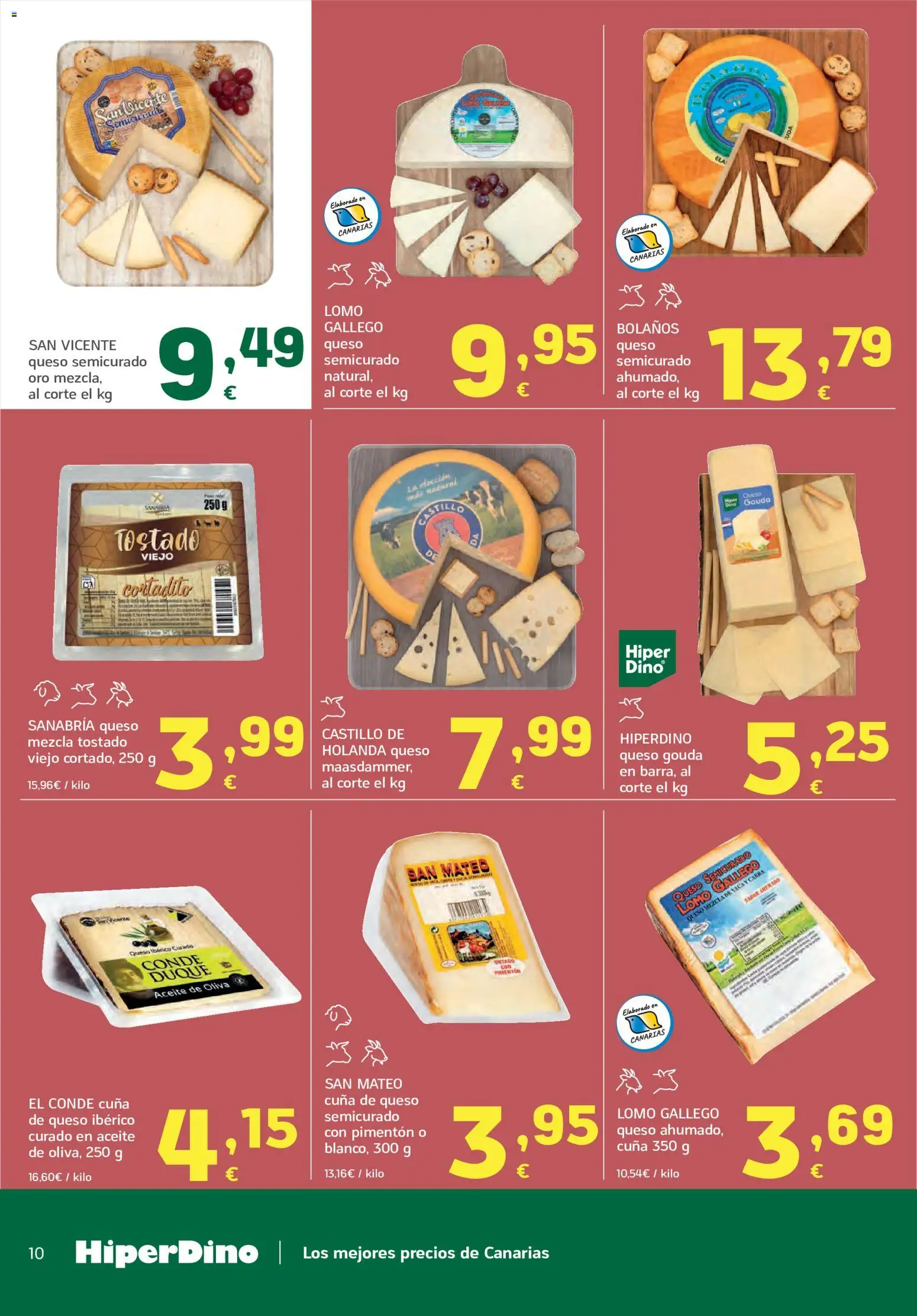 HiperDino folleto │ válido desde el 09.06.2026 | Página: 10 | Productos: Queso, Aceite, Queso Gouda, Cuna
